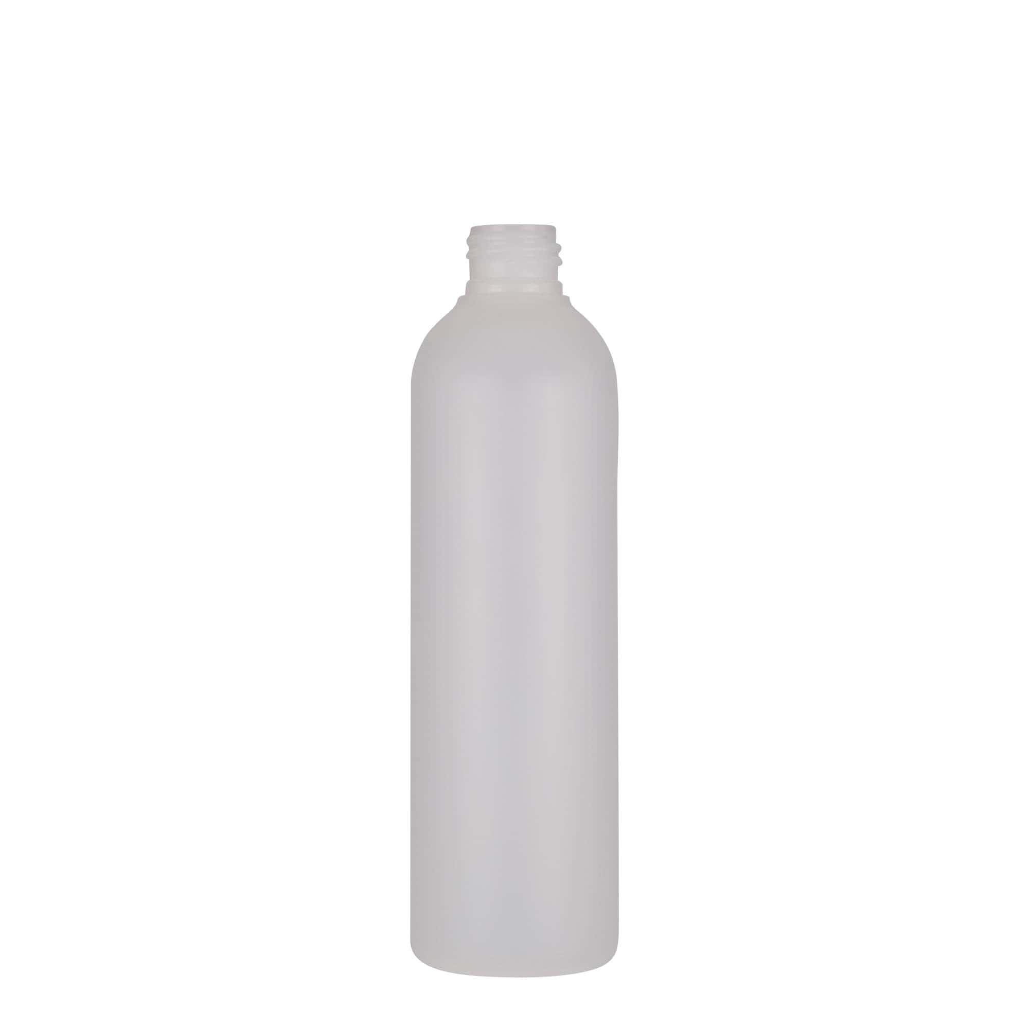 Botella de plástico de 250 ml 'Tuffy', HDPE, natural, boca: 24/410