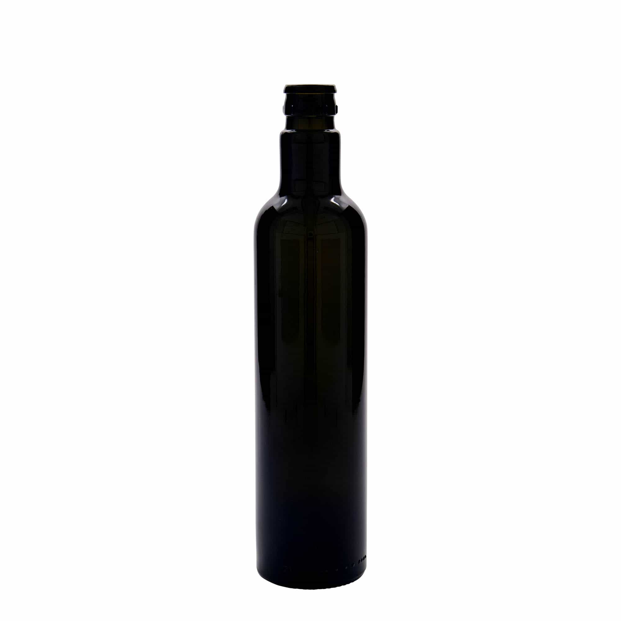Aceitera/vinagrera 'Willy New' de 500 ml, vidrio, verde antiguo, boca: DOP