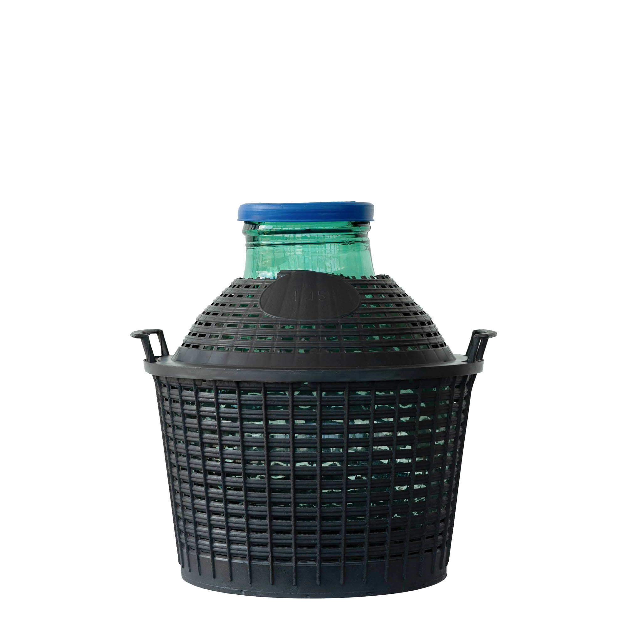 Botella de balón de 15 l de cuello ancho, vidrio, boca: tapa de solapa Botella de balón de 15 l de cuello ancho, vidrio, boca: tapa de solapa