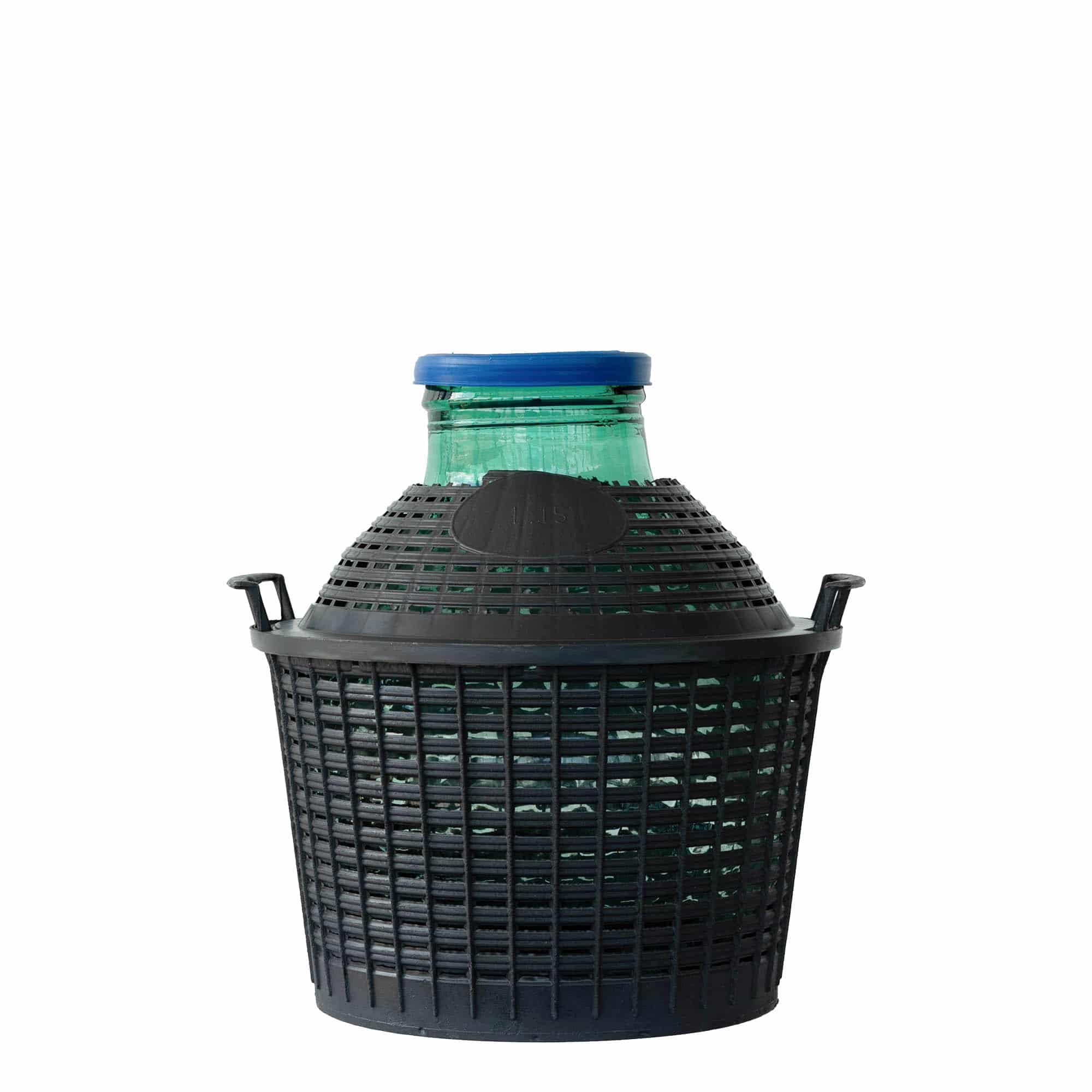 Botella de balón de 15 l de cuello ancho, vidrio, boca: tapa de solapa