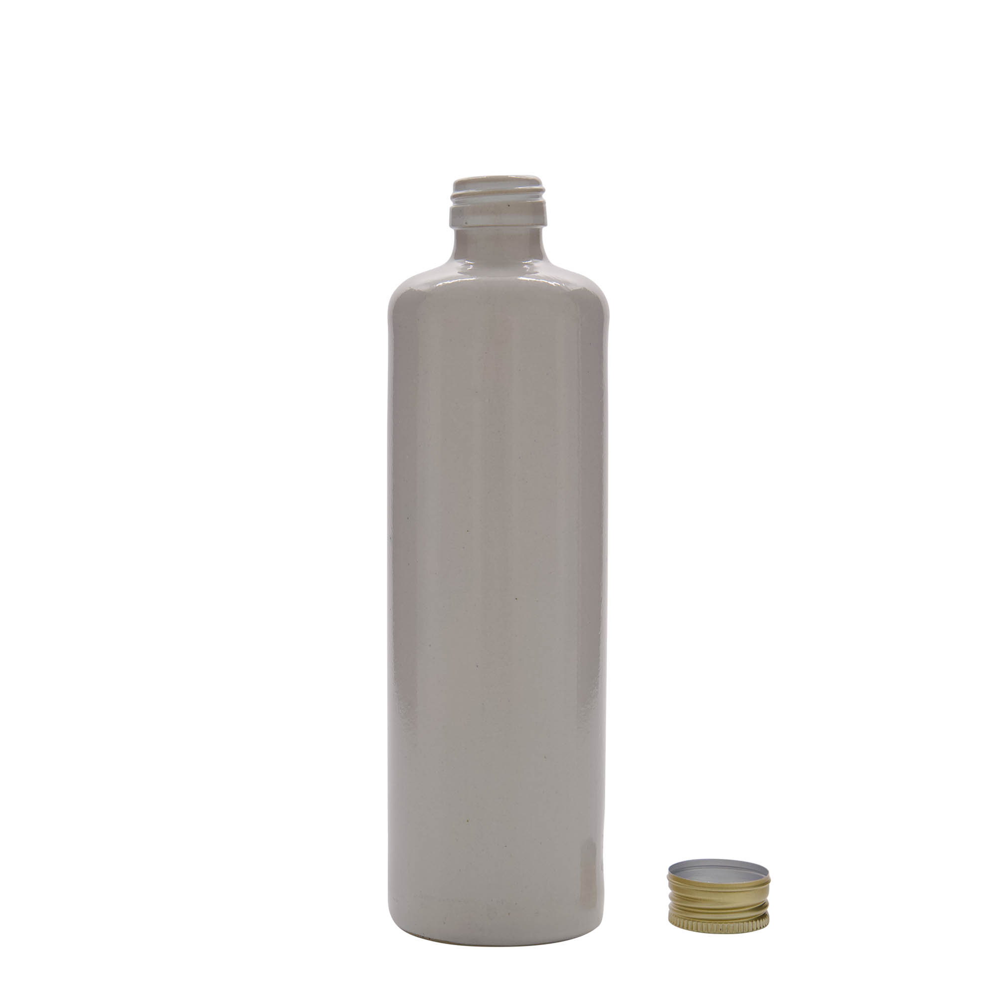 Jarra de barro de 500 ml, gres, blanca, boca: PP 31,5 Jarra de barro de 500 ml, gres, blanca, boca: PP 31,5