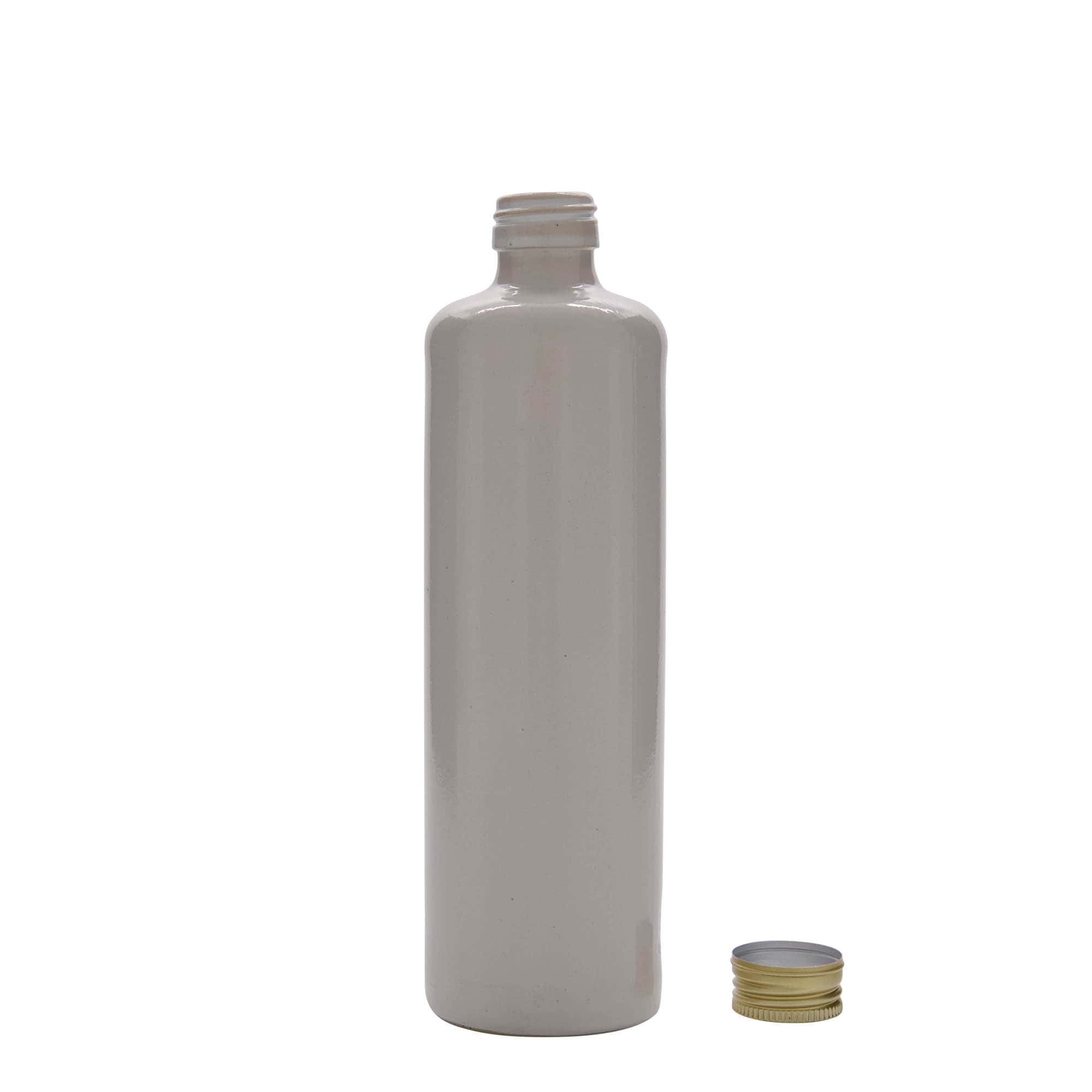 Jarra de barro de 500 ml, gres, blanca, boca: PP 31,5