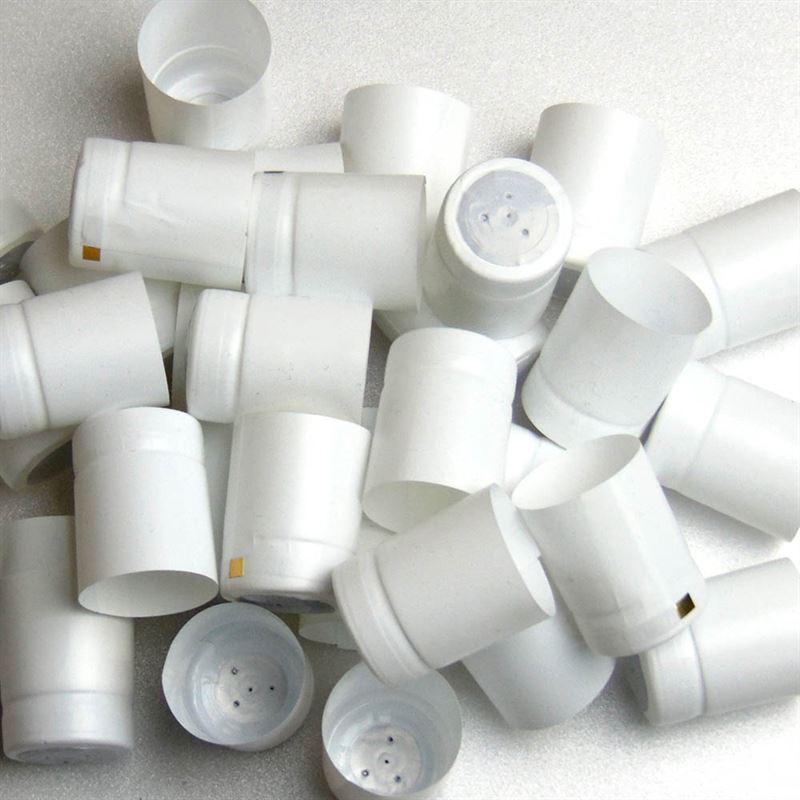 Cápsula termoencogible 32x41, plástico de PVC, blanco
