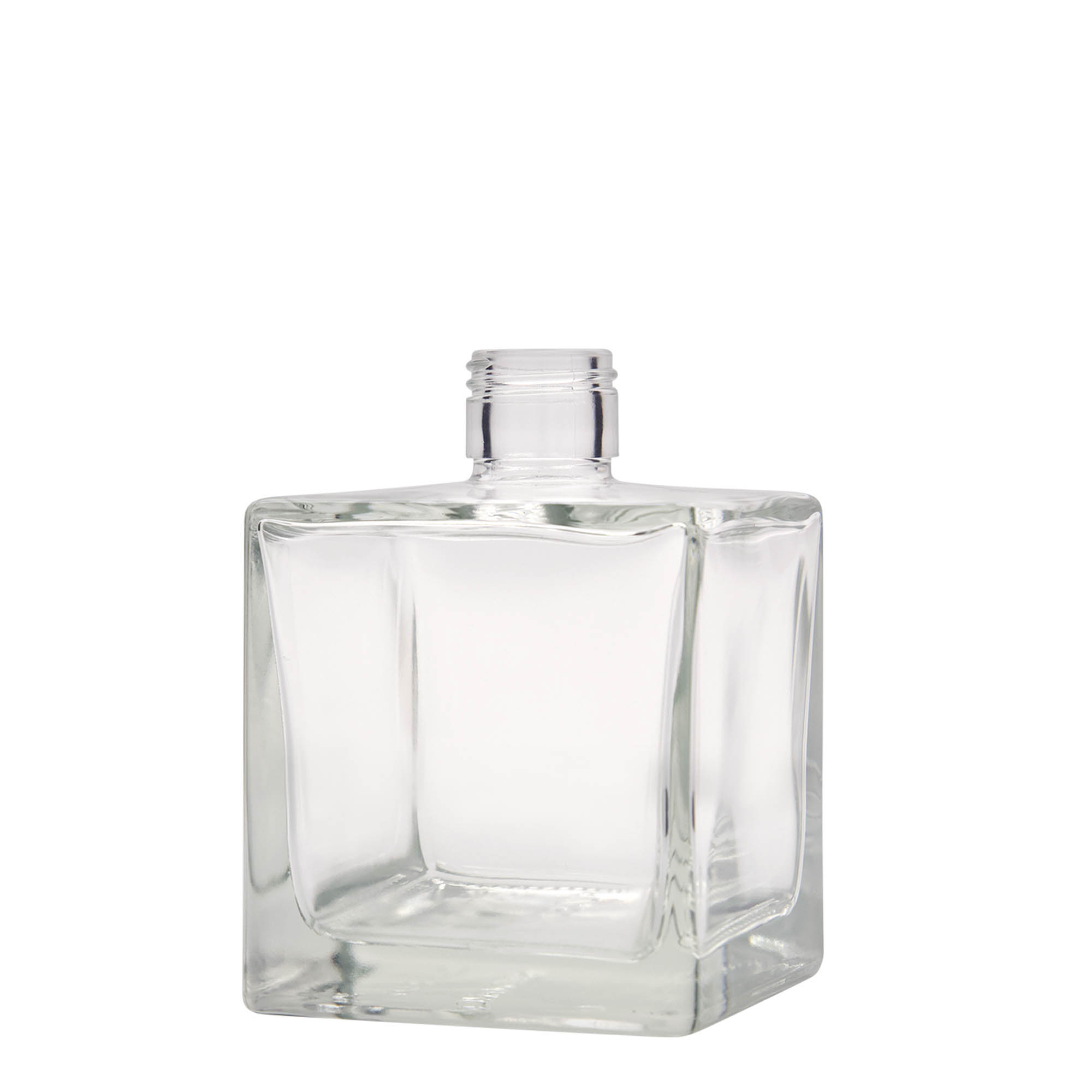 Botella de vidrio de 500 ml 'Cube', cuadrada, boca: PP 31,5 Botella de vidrio de 500 ml 'Cube', cuadrada, boca: PP 31,5