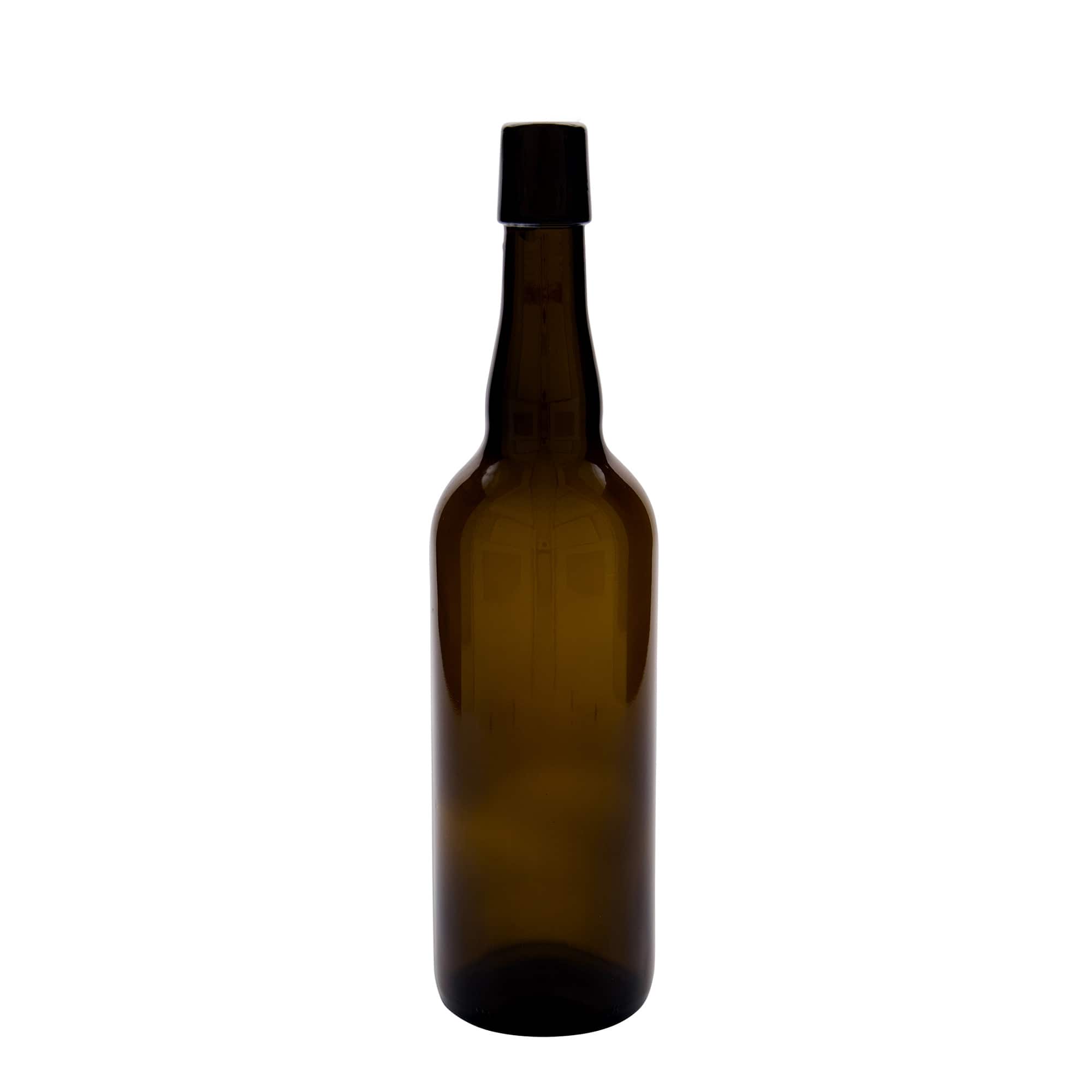 Botella de cerveza de 750 ml Bélgica, vidrio, marrón, boca: cierre de palanca