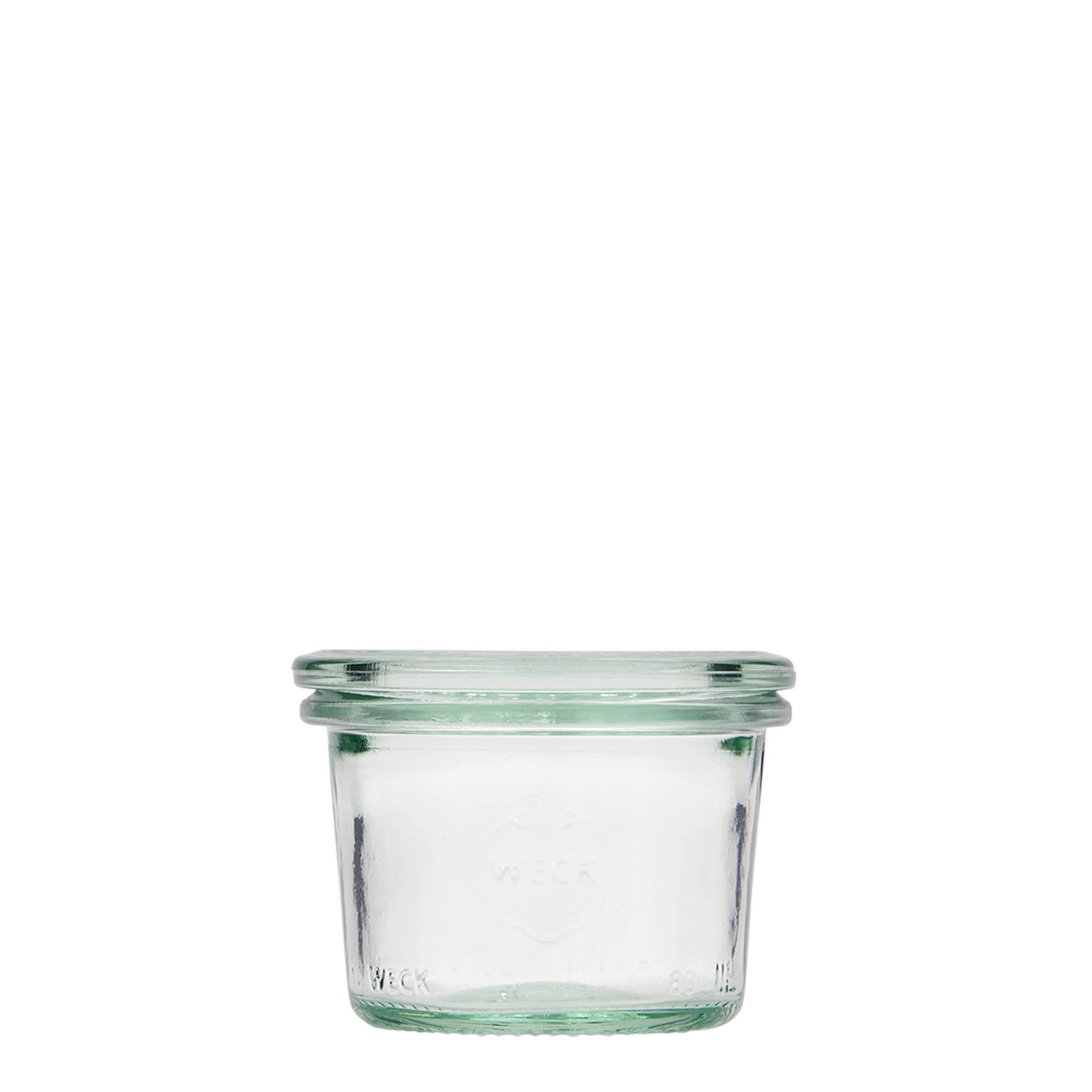 12x 80 ml tarro WECK de boca ancha con tapa de vidrio RR 60