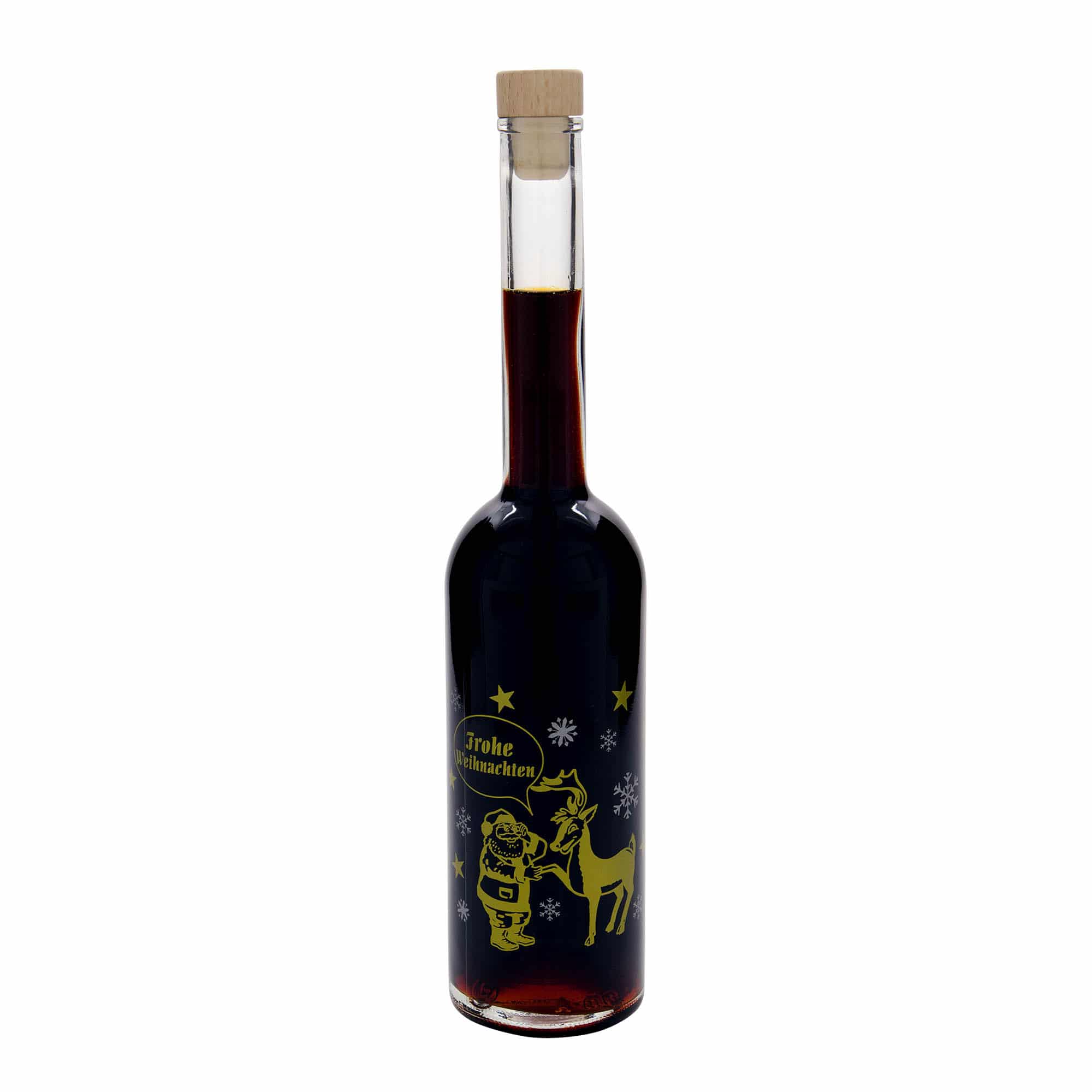 Botella de vidrio 'Opera' de 500 ml, motivo: fuegos artificiales, boca: corcho