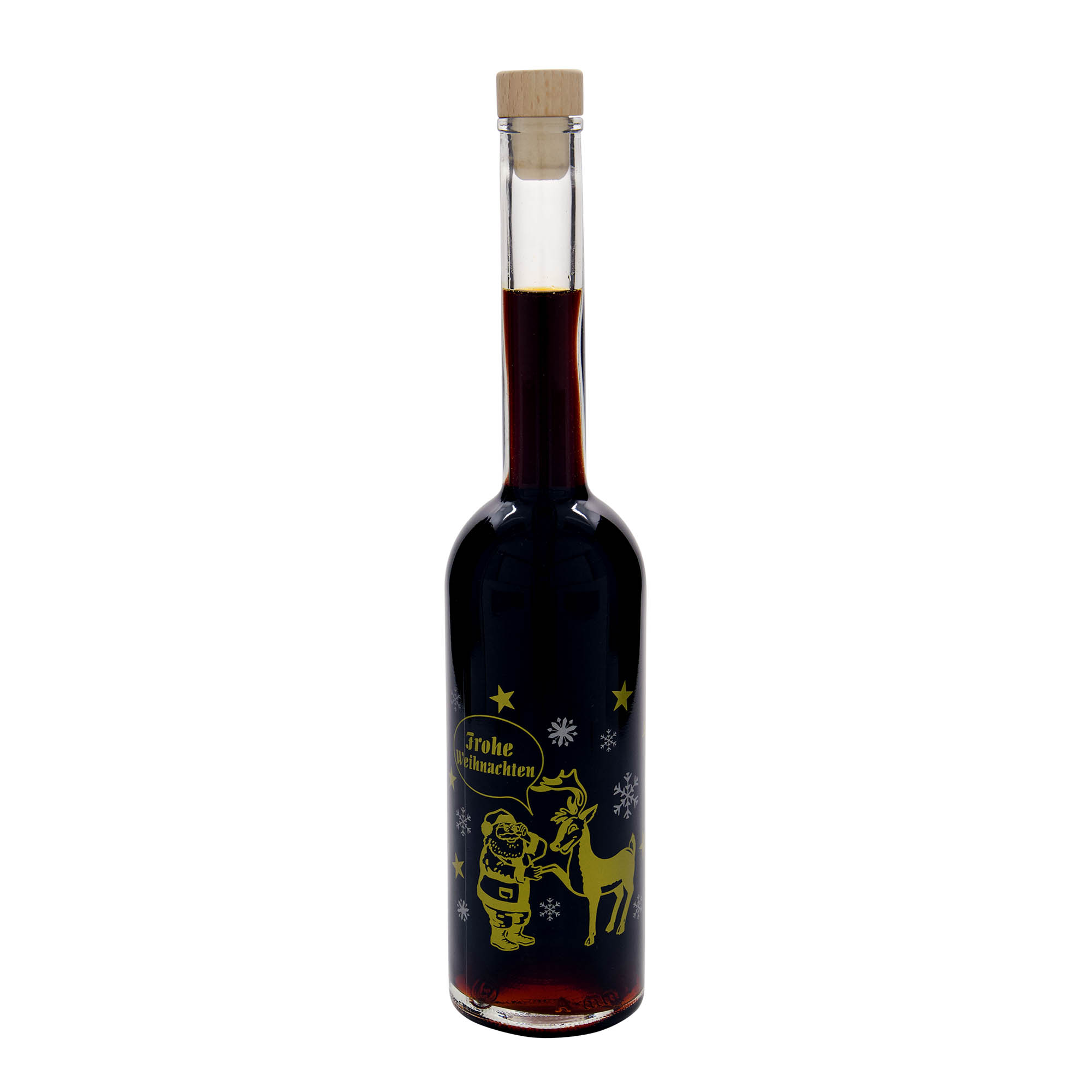 Botella de cristal de 500 ml 'Ópera', motivo: fuegos artificiales, boca: corcho