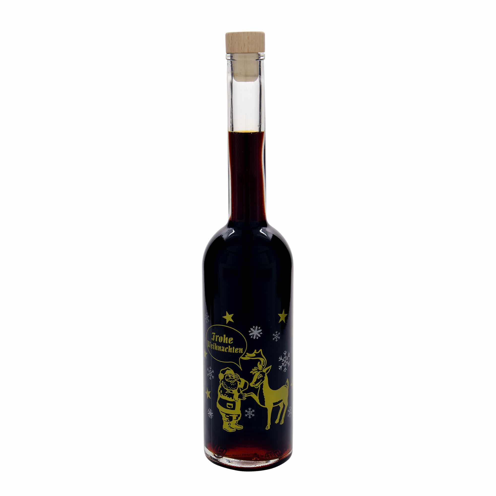 Botella de cristal de 500 ml 'Ópera', motivo: fuegos artificiales, boca: corcho