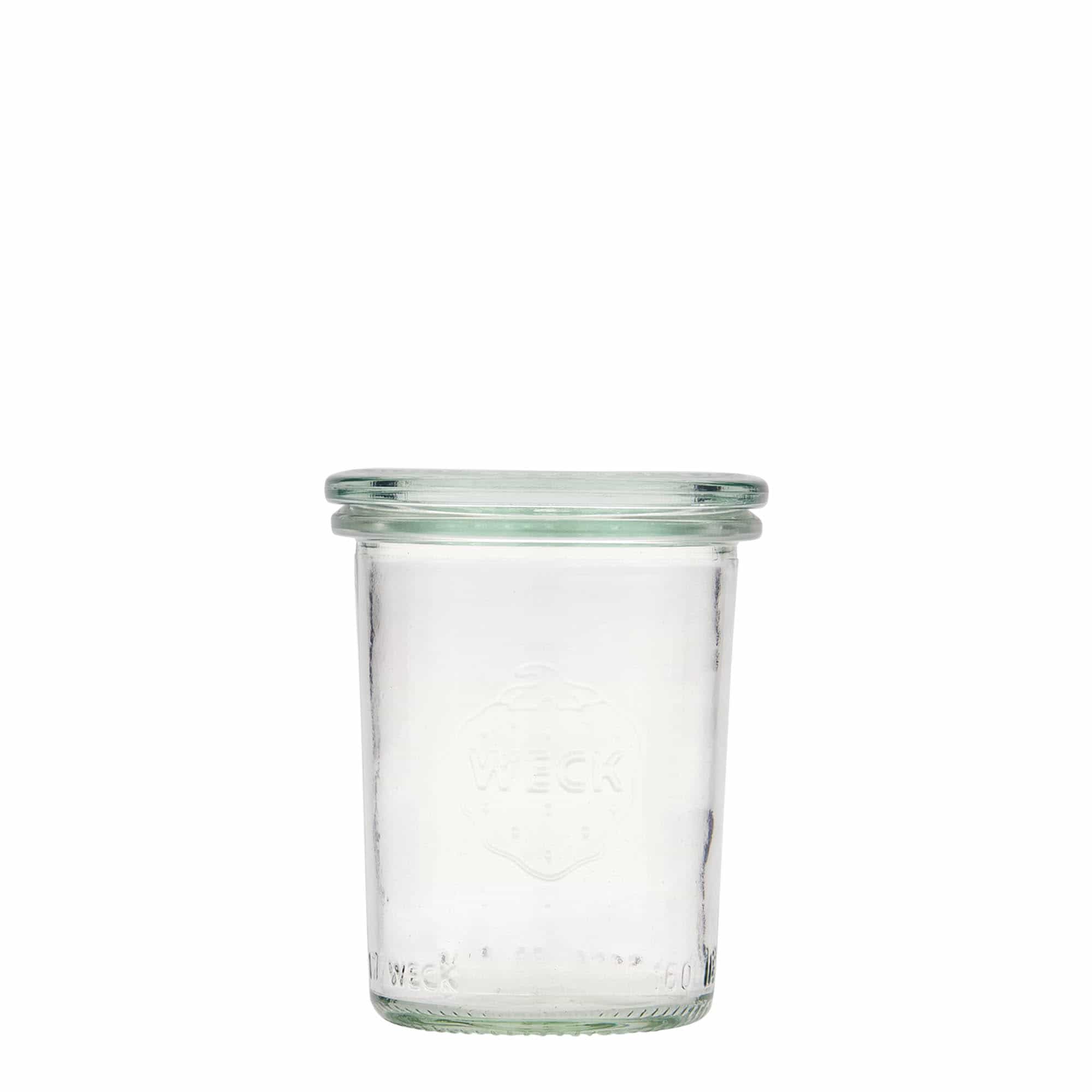 Tarro de vidrio cilíndrico WECK de 160 ml, boca: borde redondo