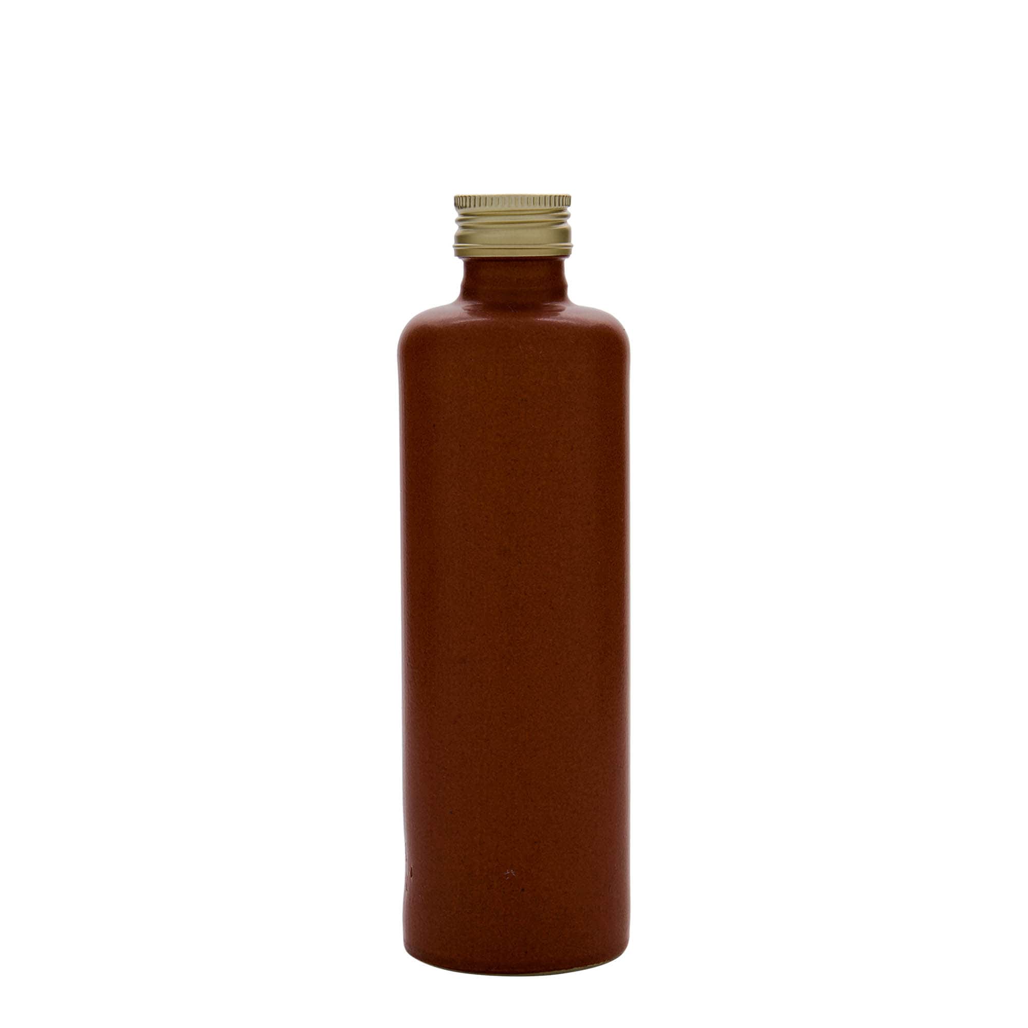 Jarra de gres de 350 ml, gres, rojo-marrón, boca: PP 31,5