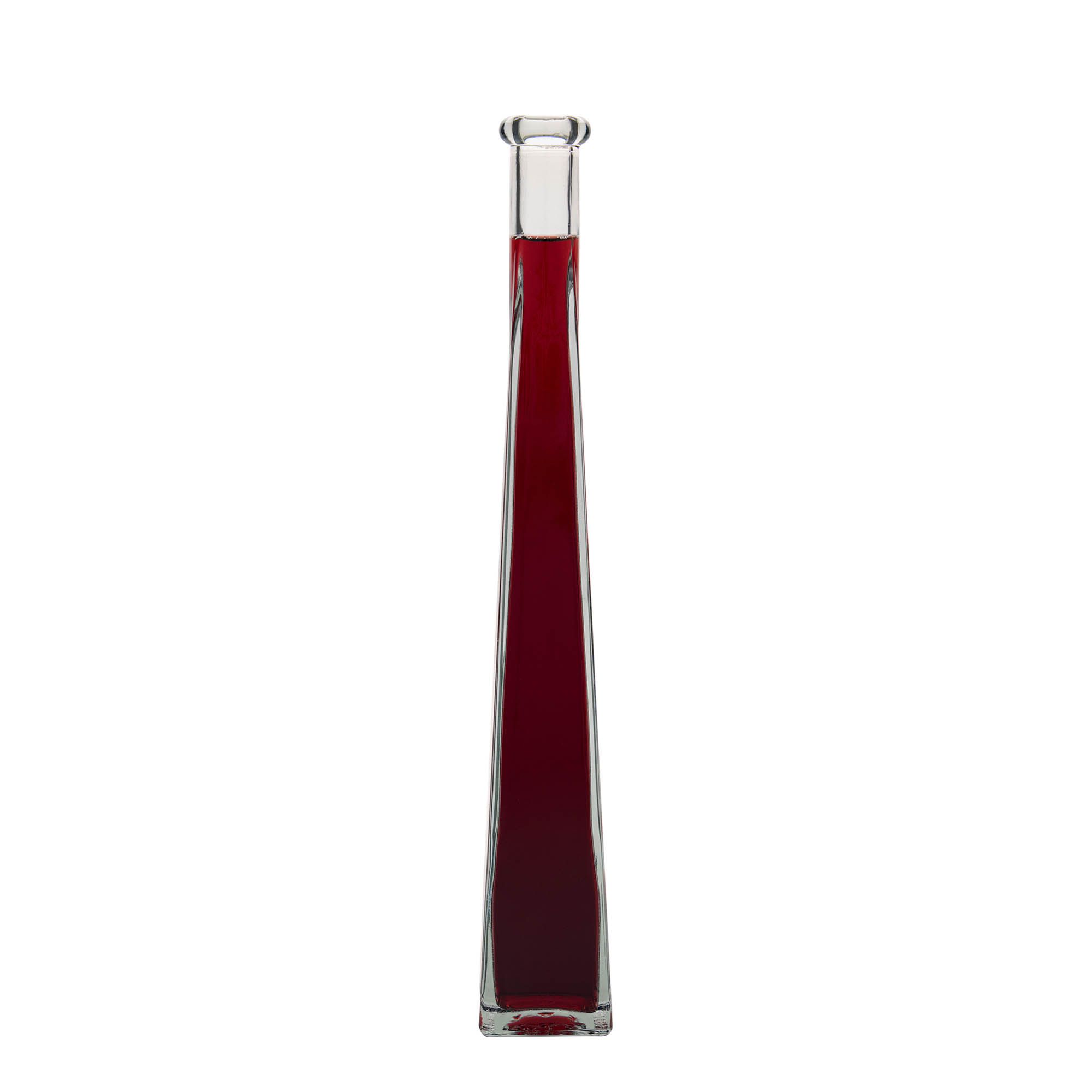 Botella de vidrio de 200 ml 'Dama Quadrato', cuadrada, boca: corcho