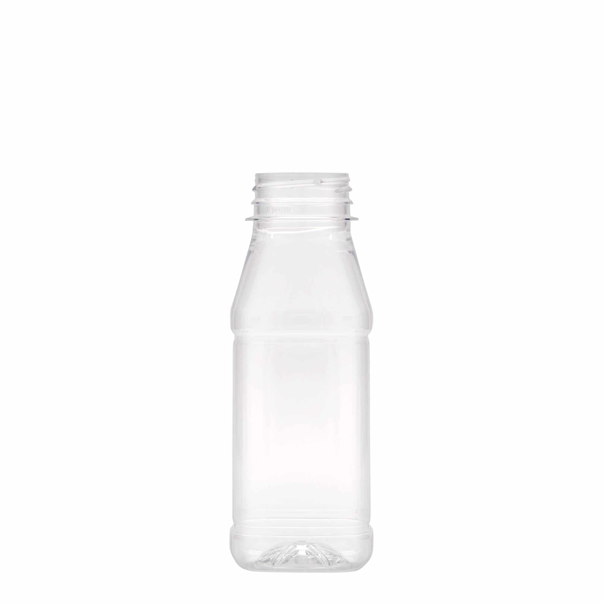 Botella de PET 'Milk and Juice Carré' de 250 ml, cuadrada, plástico, boca: 38 mm Botella de PET 'Milk and Juice Carré' de 250 ml, cuadrada, plástico, boca: 38 mm