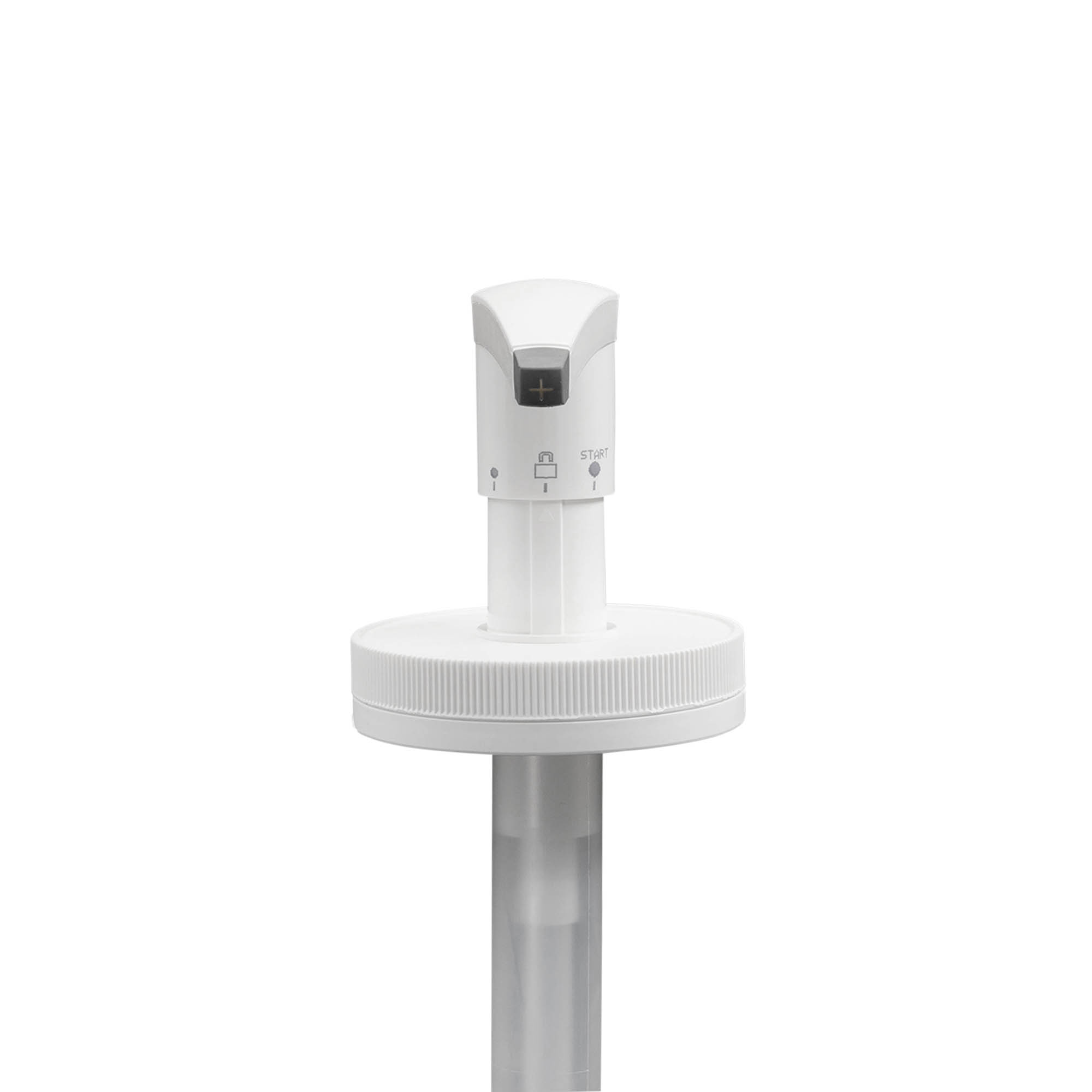 Bomba dispensadora para 655 ml 'Securibox', plástico PE, blanca, para boca: cierre de rosca Bomba dispensadora para 655 ml 'Securibox', plástico PE, blanca, para boca: cierre de rosca