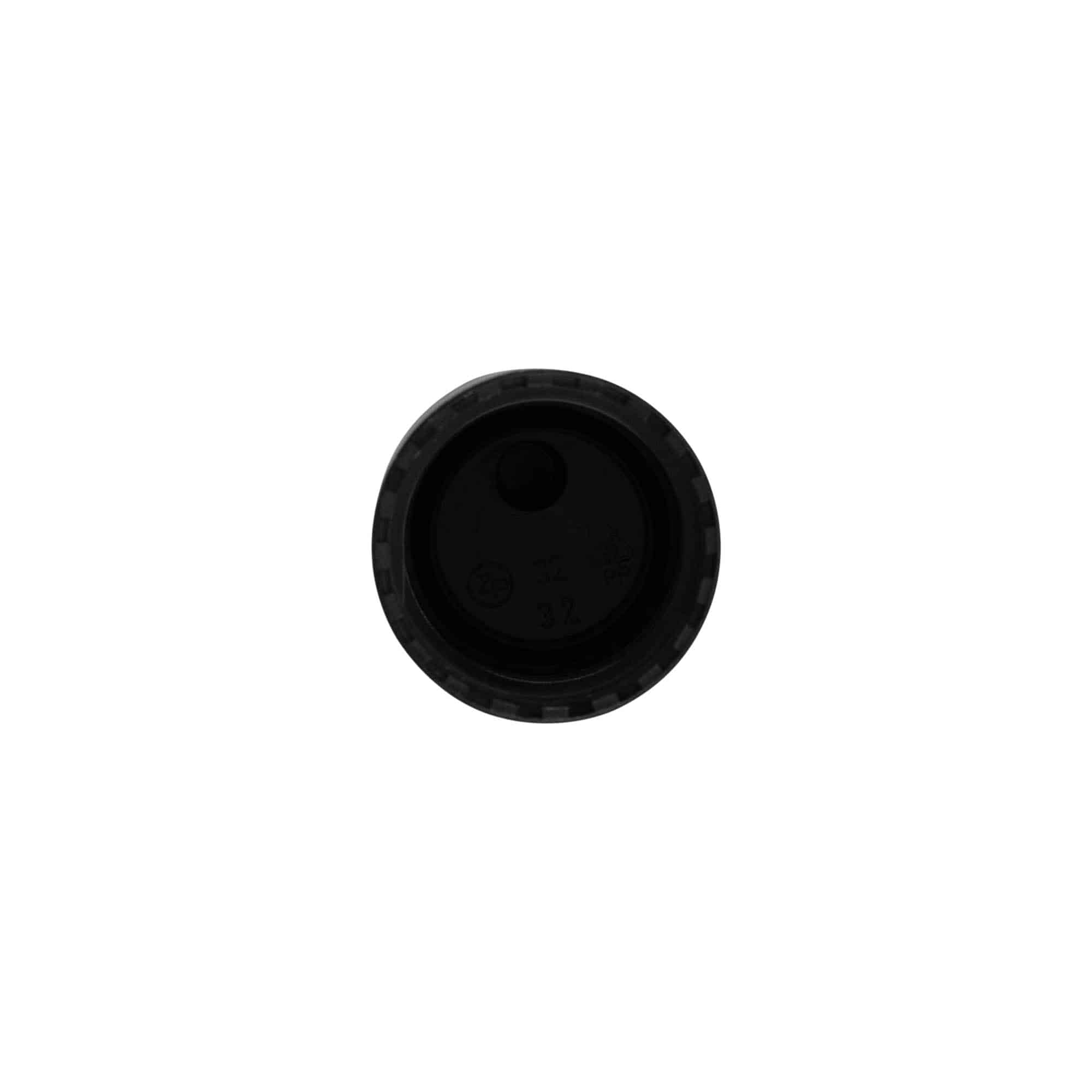 Tapón de rosca 'Disc Top', plástico de PP, negro, para boca: 24/410