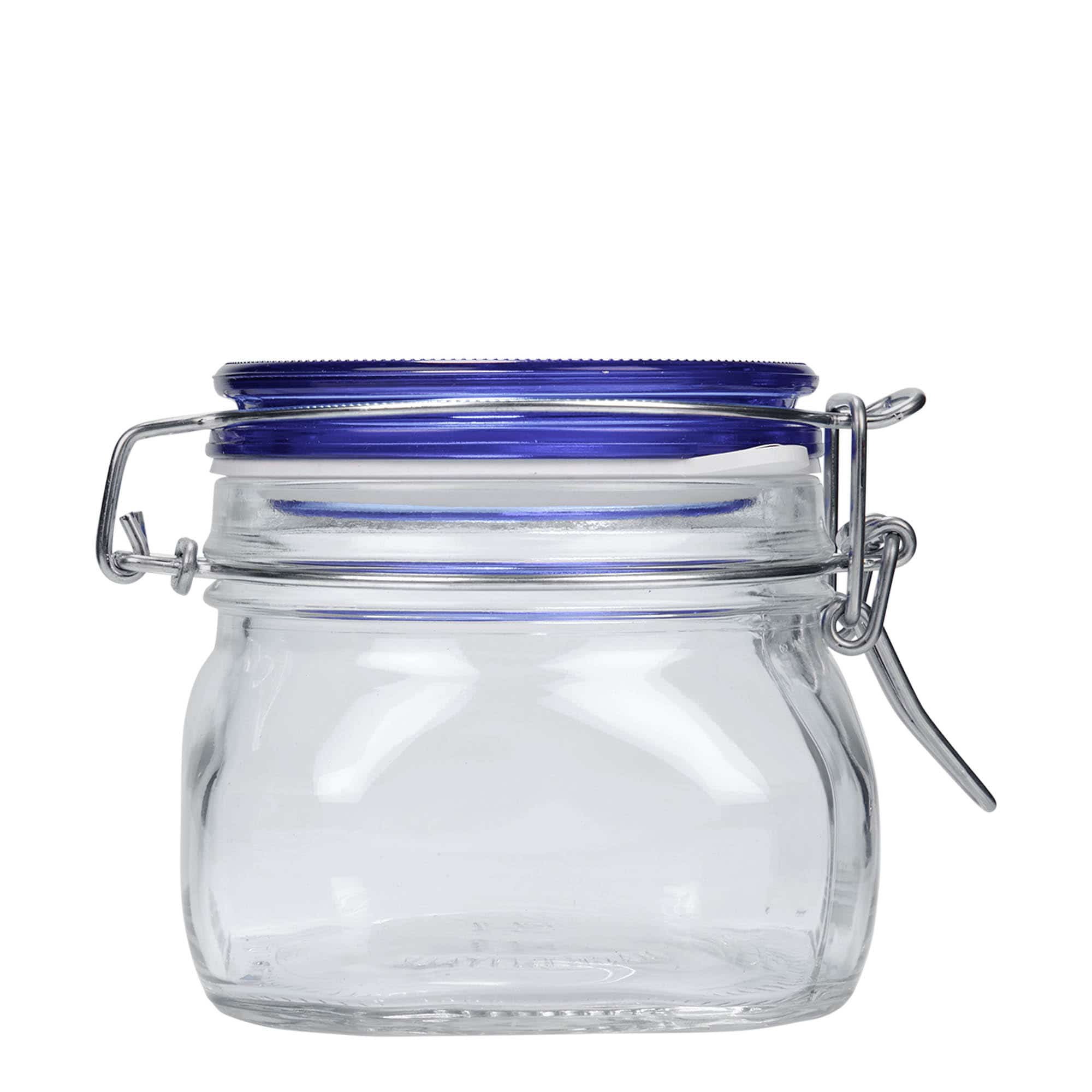 Tarro hermético 'Fido' de 500 ml, Blue Top, cuadrado, boca: cierre mecánico Tarro hermético 'Fido' de 500 ml, Blue Top, cuadrado, boca: cierre mecánico
