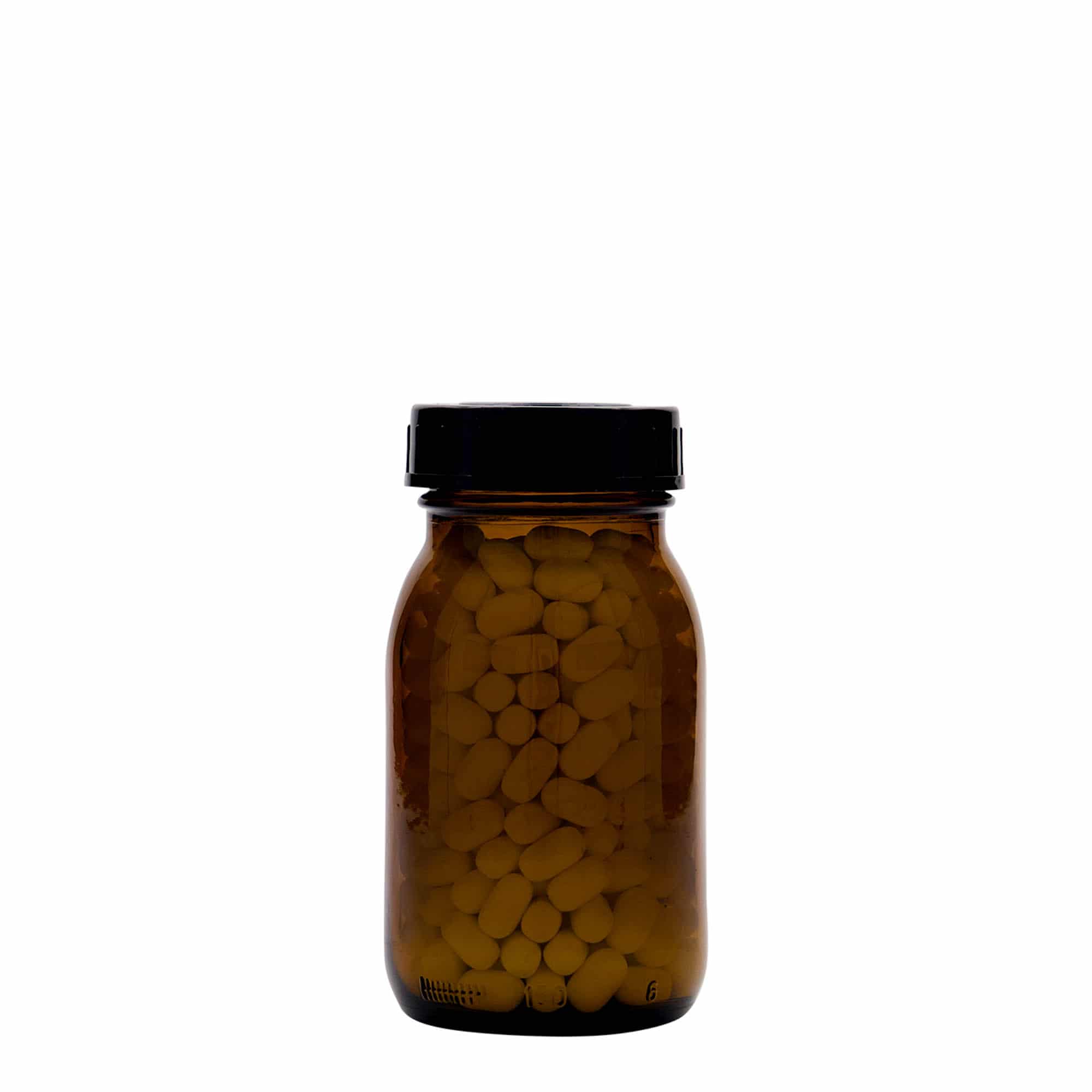 150 ml Frasco de cuello ancho, marrón, boca: DIN 45