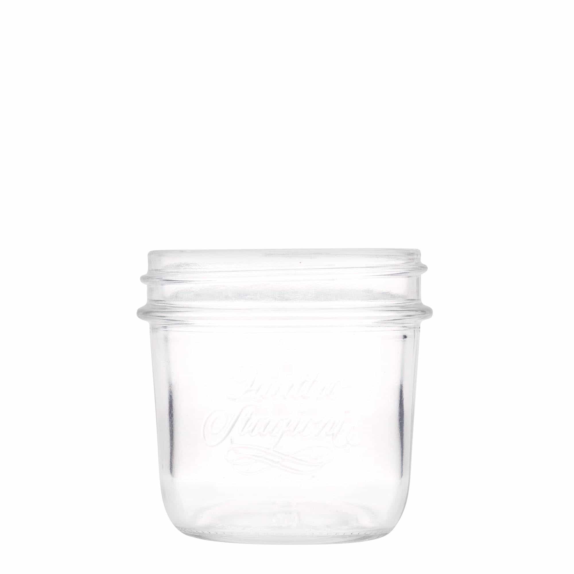 Tarro de vidrio cilíndrico 'Quattro Stagioni Terrina' de 200 ml, boca: tapón de rosca
