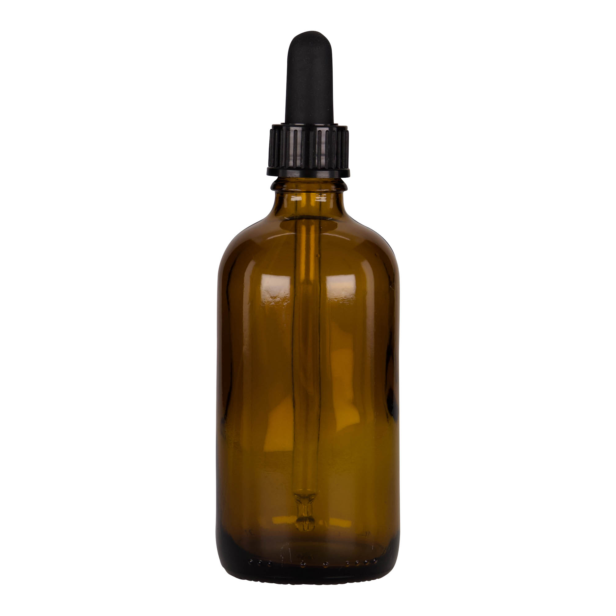 Frasco con cuentagotas de 100 ml, medicina, vidrio, marrón-negro, boca: DIN 18