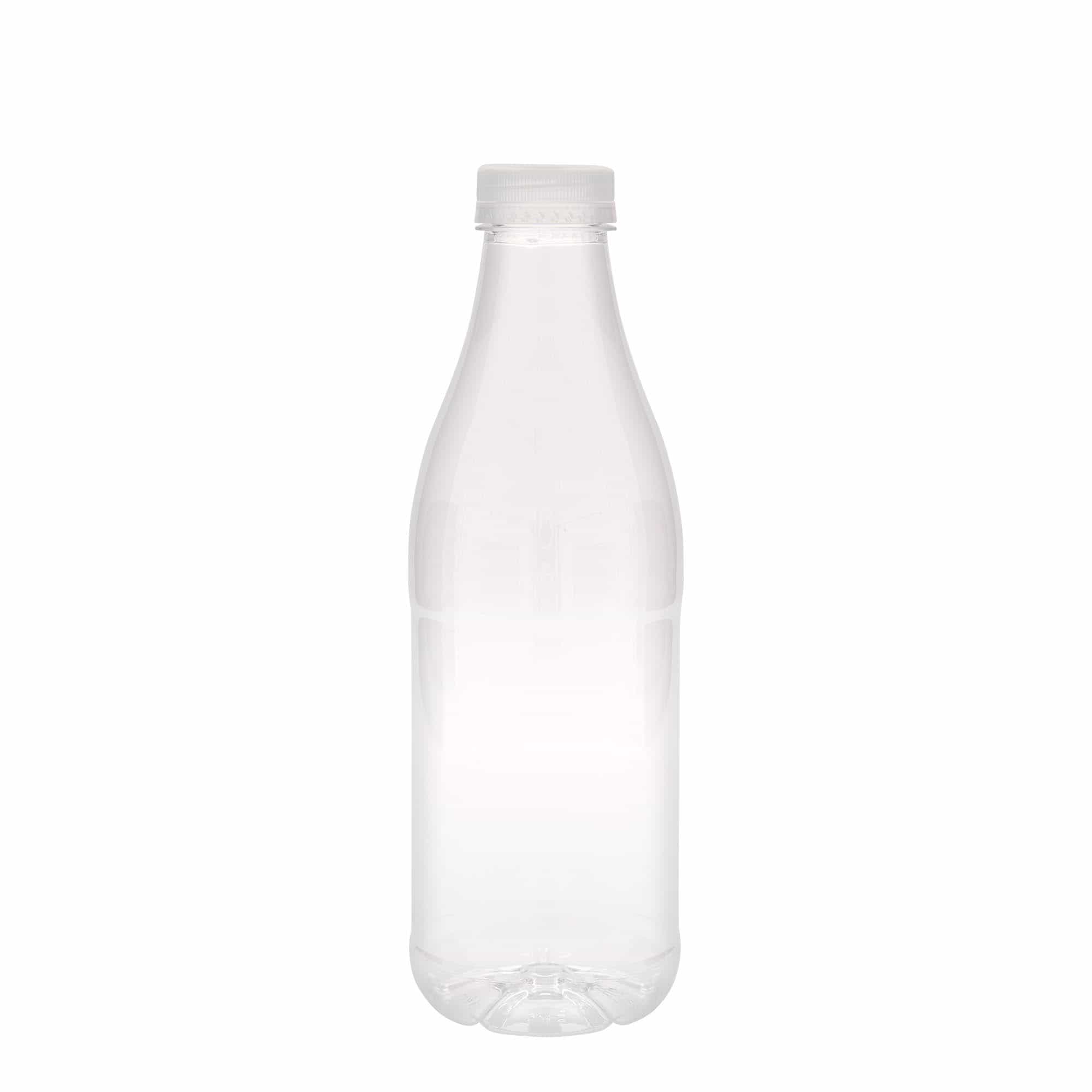 Botella de PET 'Milk and Juice' de 1000 ml, plástico, boca: 38 mm