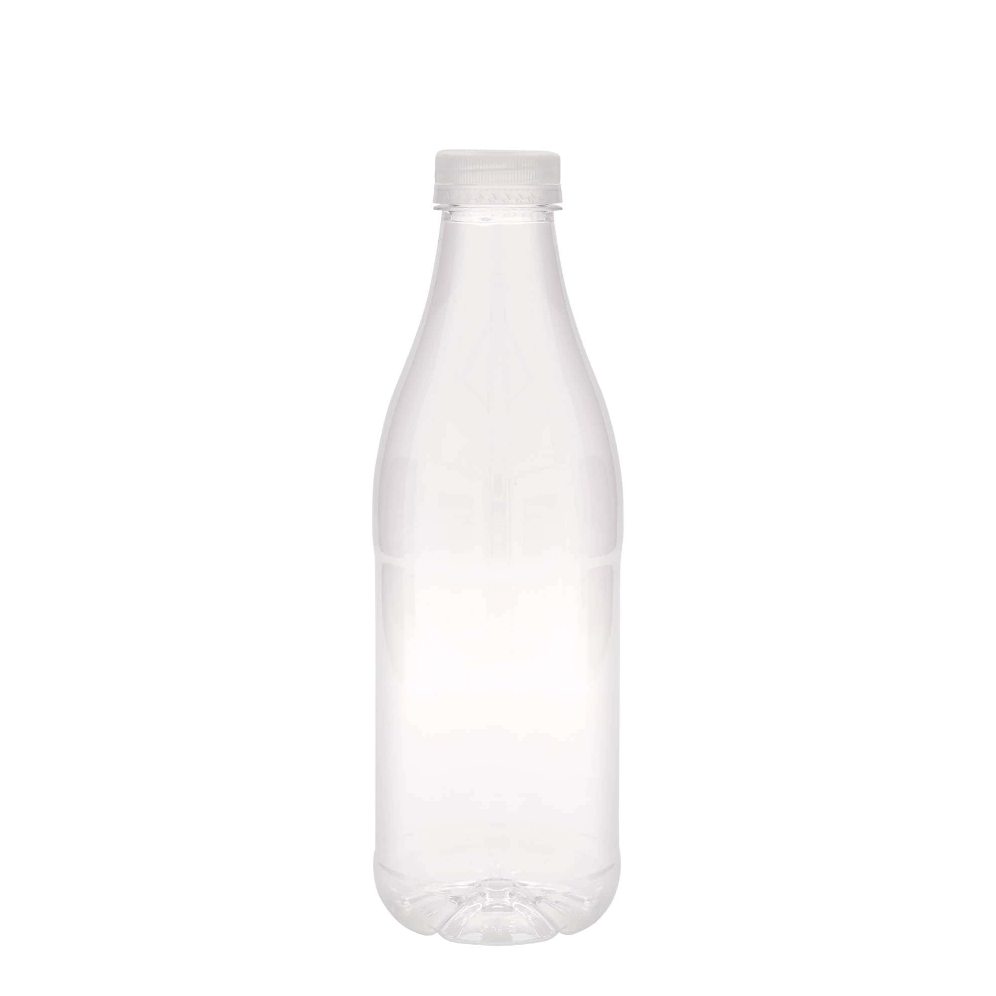 Botella PET de 1.000 ml «Milk and Juice», plástico, boca: 38 mm