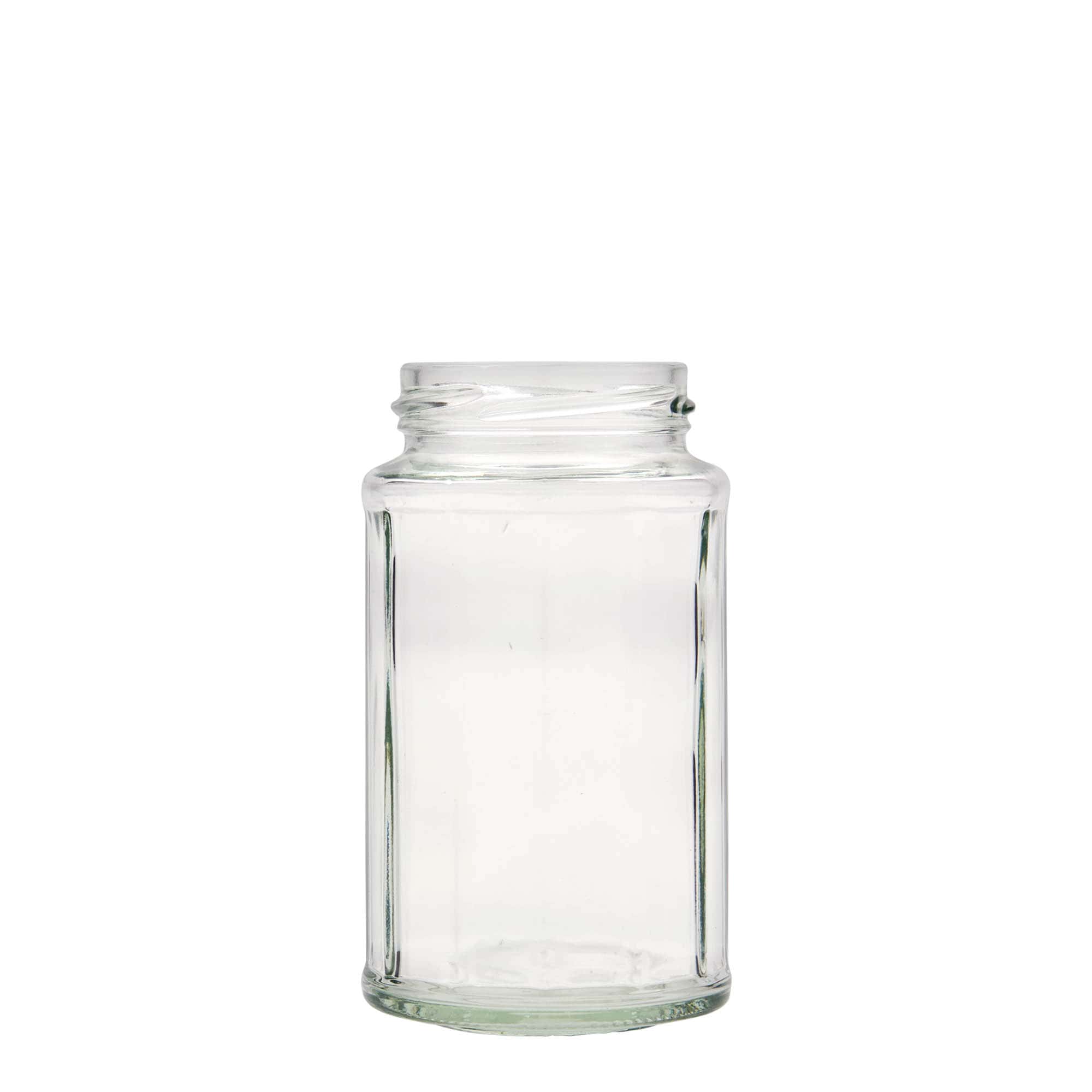288 ml tarro hexagonal, doce lados, boca: Twist-Off (TO 58)
