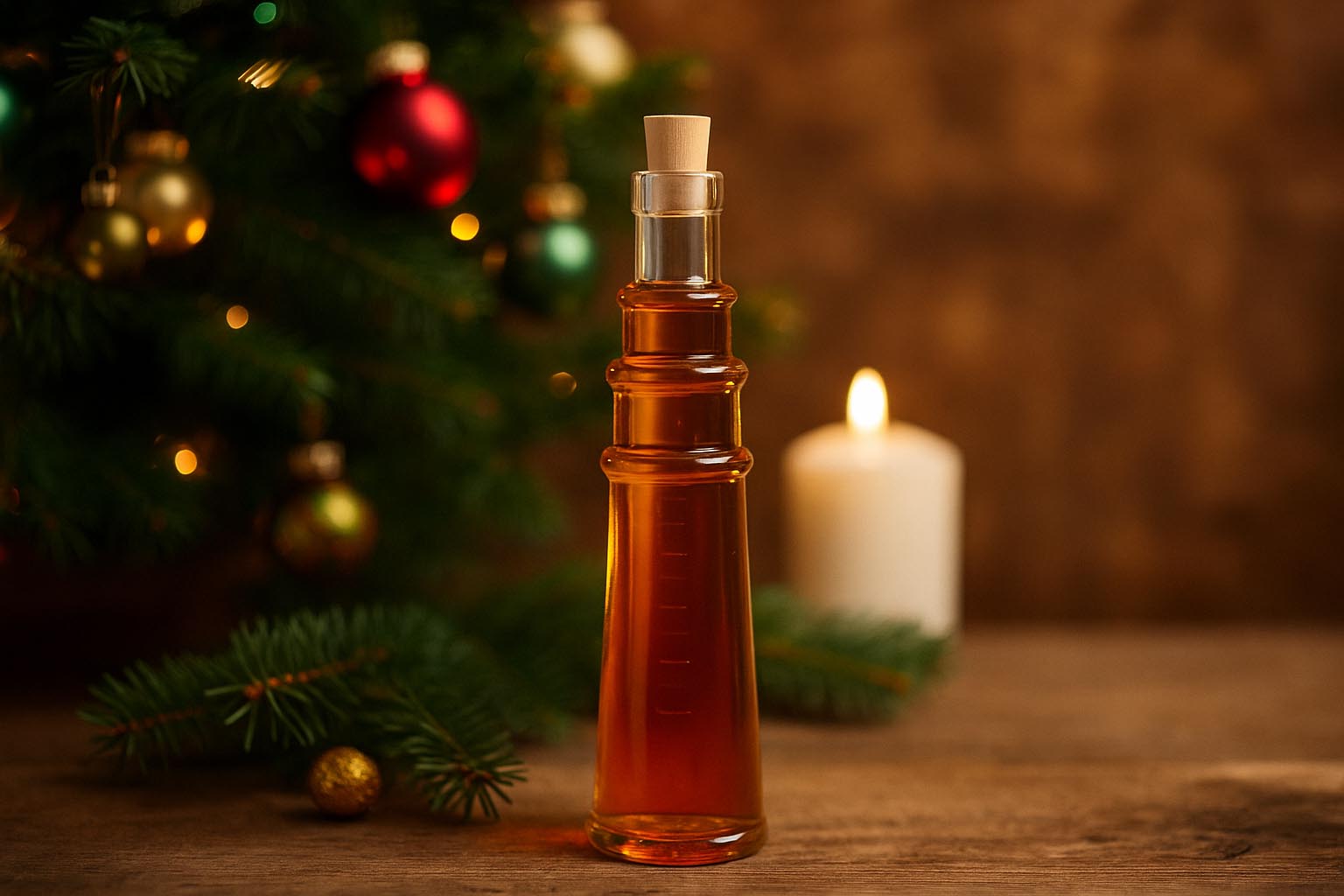 Botella de cristal de 100 ml 'Leuchtturm', boca: corcho