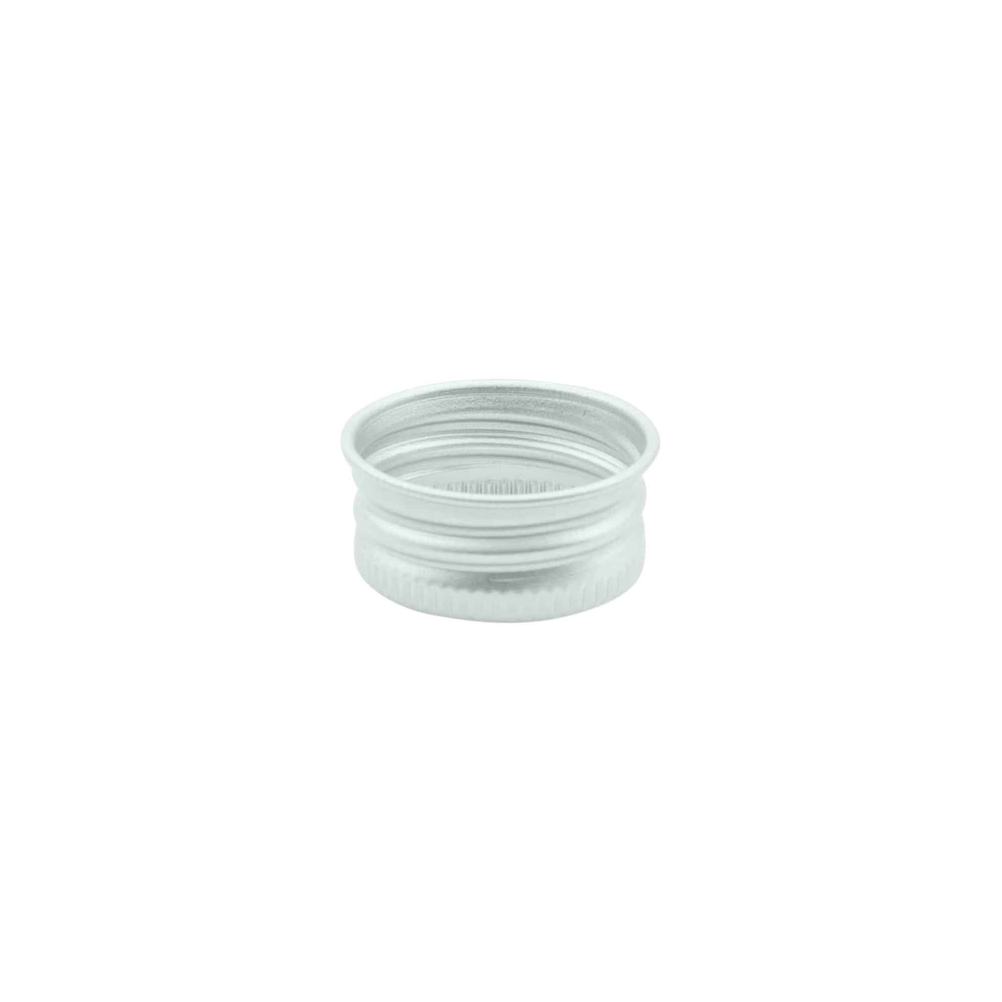 Tapa de rosca, metal, plateado, para boca: 24/410
