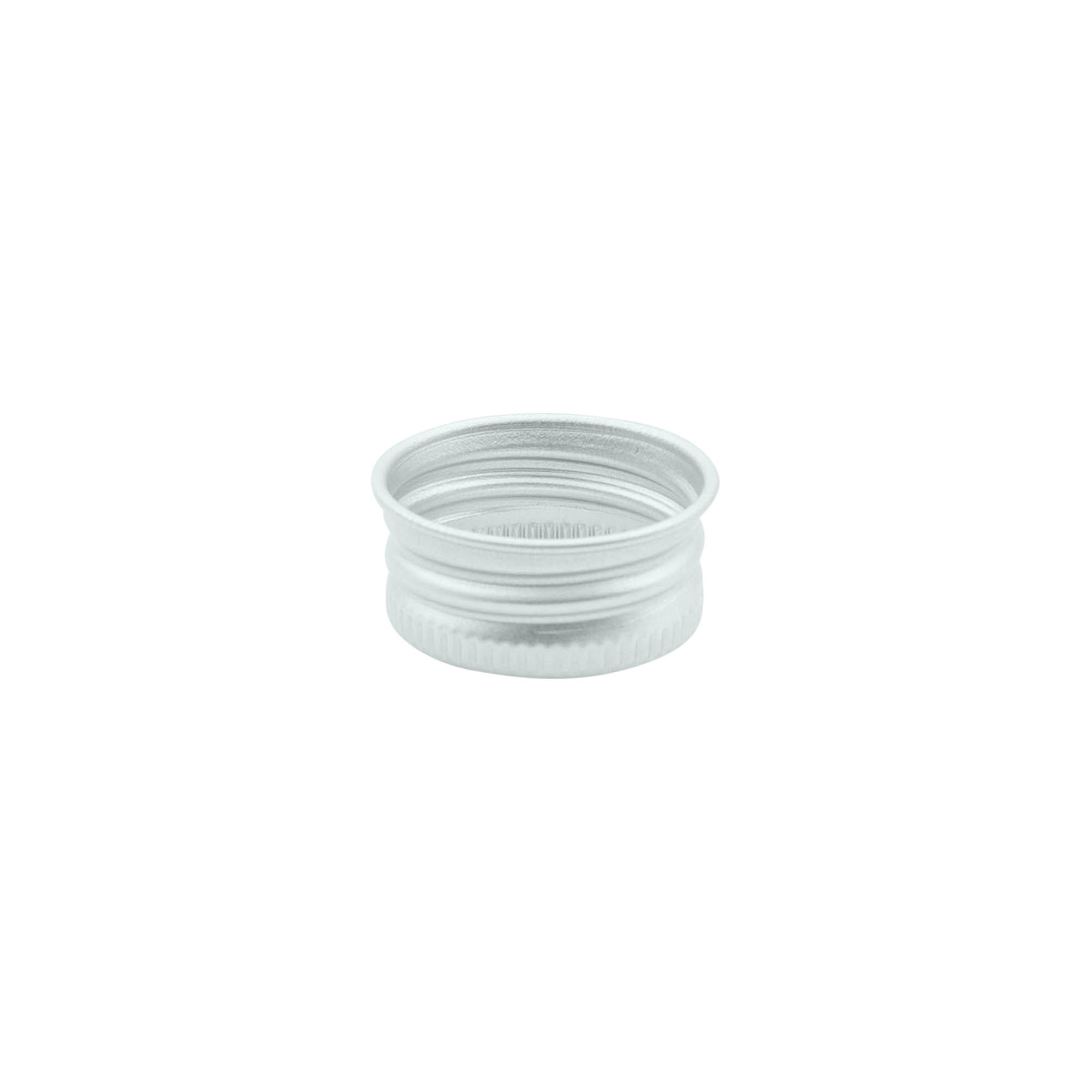 Tapa de rosca, metal, plateado, para boca: 24/410