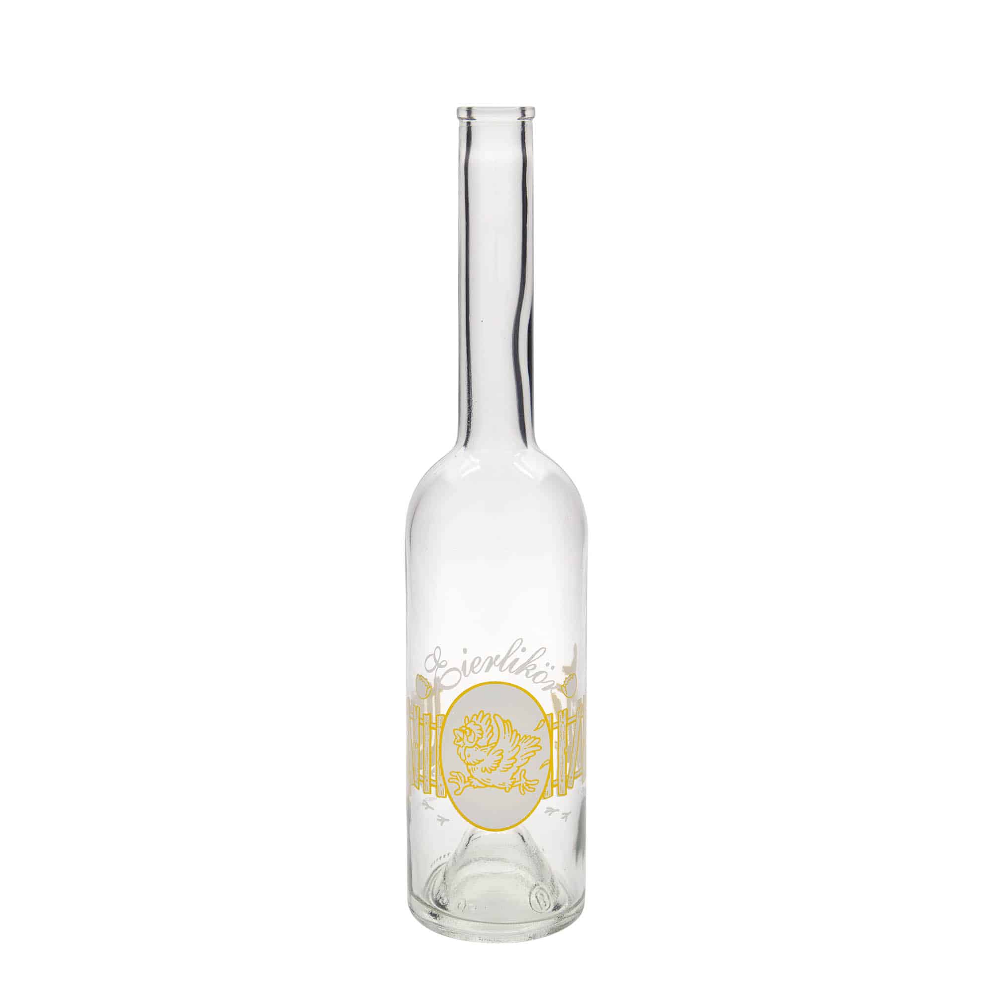 Botella de vidrio 'Opera' de 500 ml, motivo: licor de huevo, boca: corcho Botella de vidrio 'Opera' de 500 ml, motivo: licor de huevo, boca: corcho