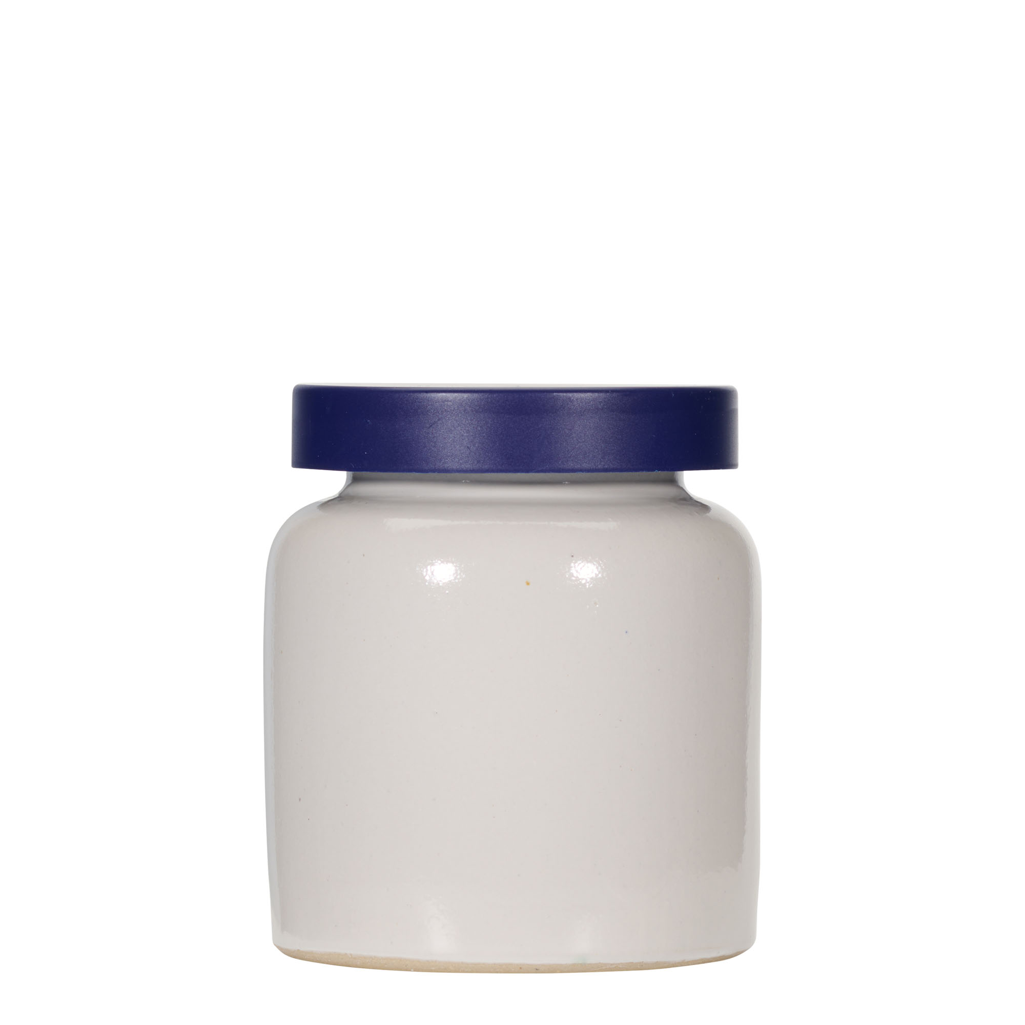 270 ml maceta de gres, cerámica, blanca, boca: tapa invertida