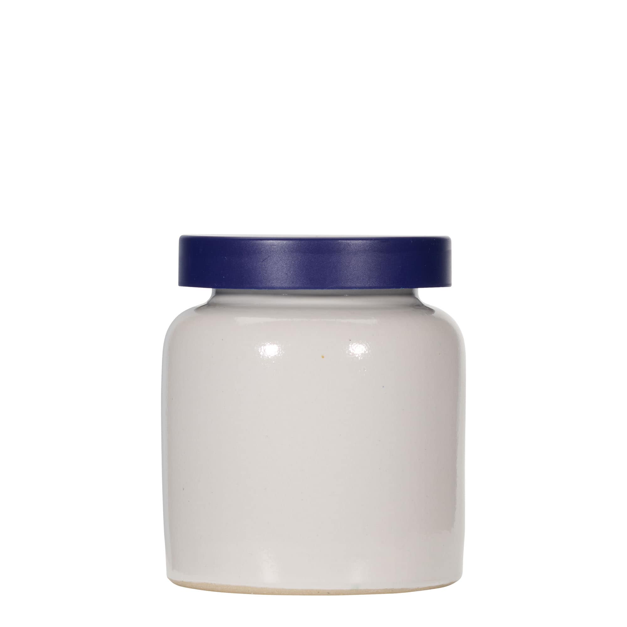 270 ml maceta de gres, cerámica, blanca, boca: tapa invertida