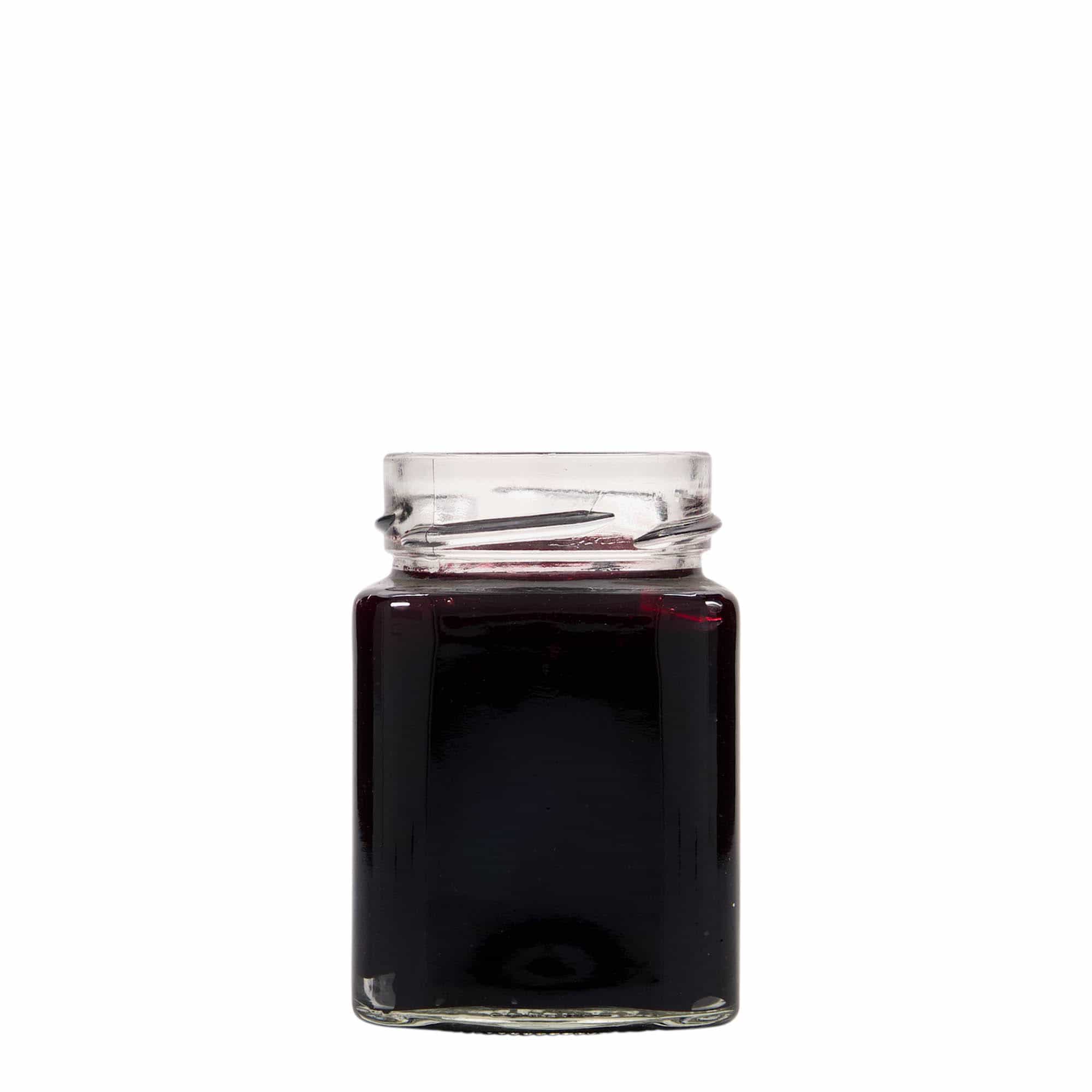 Tarro cuadrado 'Funny' de 212 ml, boca: Deep-Twist-Off (DTO 58)