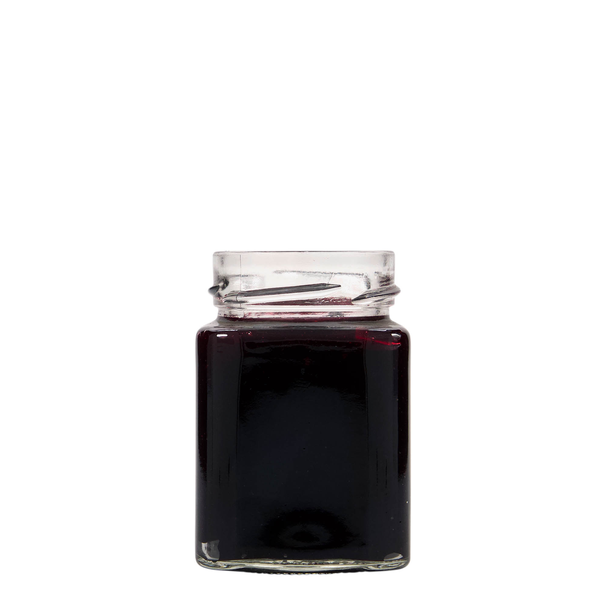 212 ml Tarro cuadrado 'Funny', boca: Deep-Twist-Off (DTO 58)