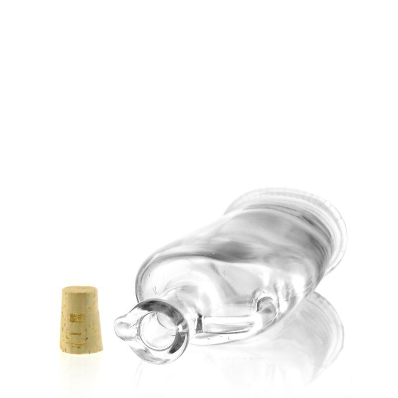 Botella de cristal de 500 ml 'Eleganta', ovalada, boca: corcho Botella de cristal de 500 ml 'Eleganta', ovalada, boca: corcho