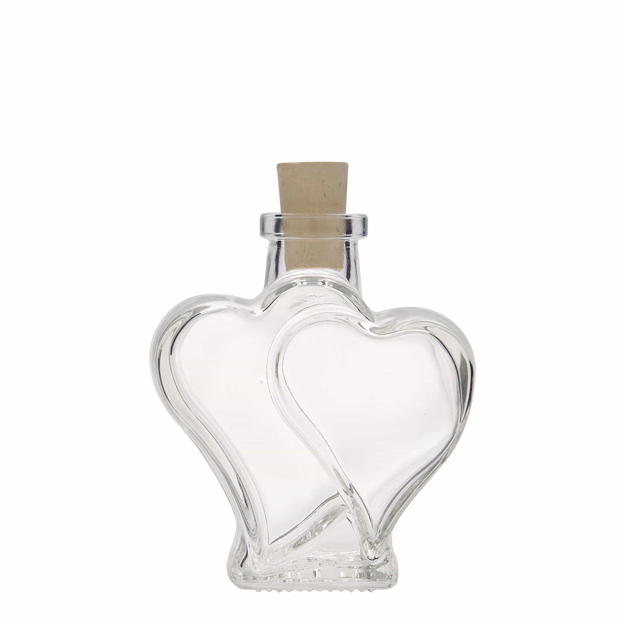 Botella de vidrio de 200 ml 'Doppelherz', boca: corcho