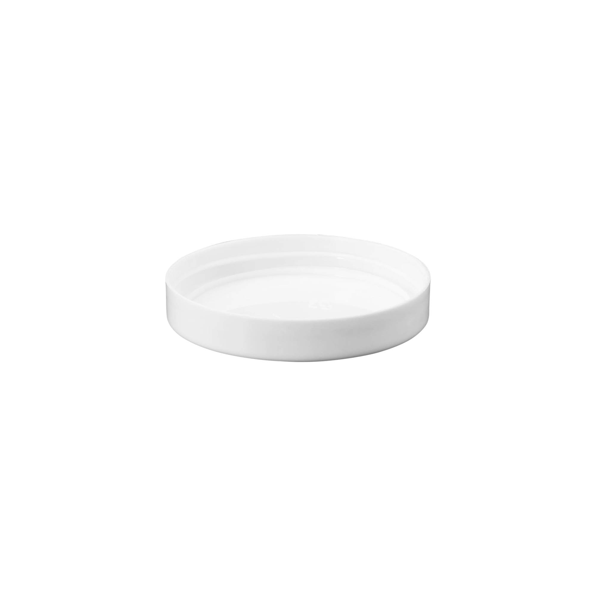 Tapa roscada, plástico PP, blanca, para boca: 70/400