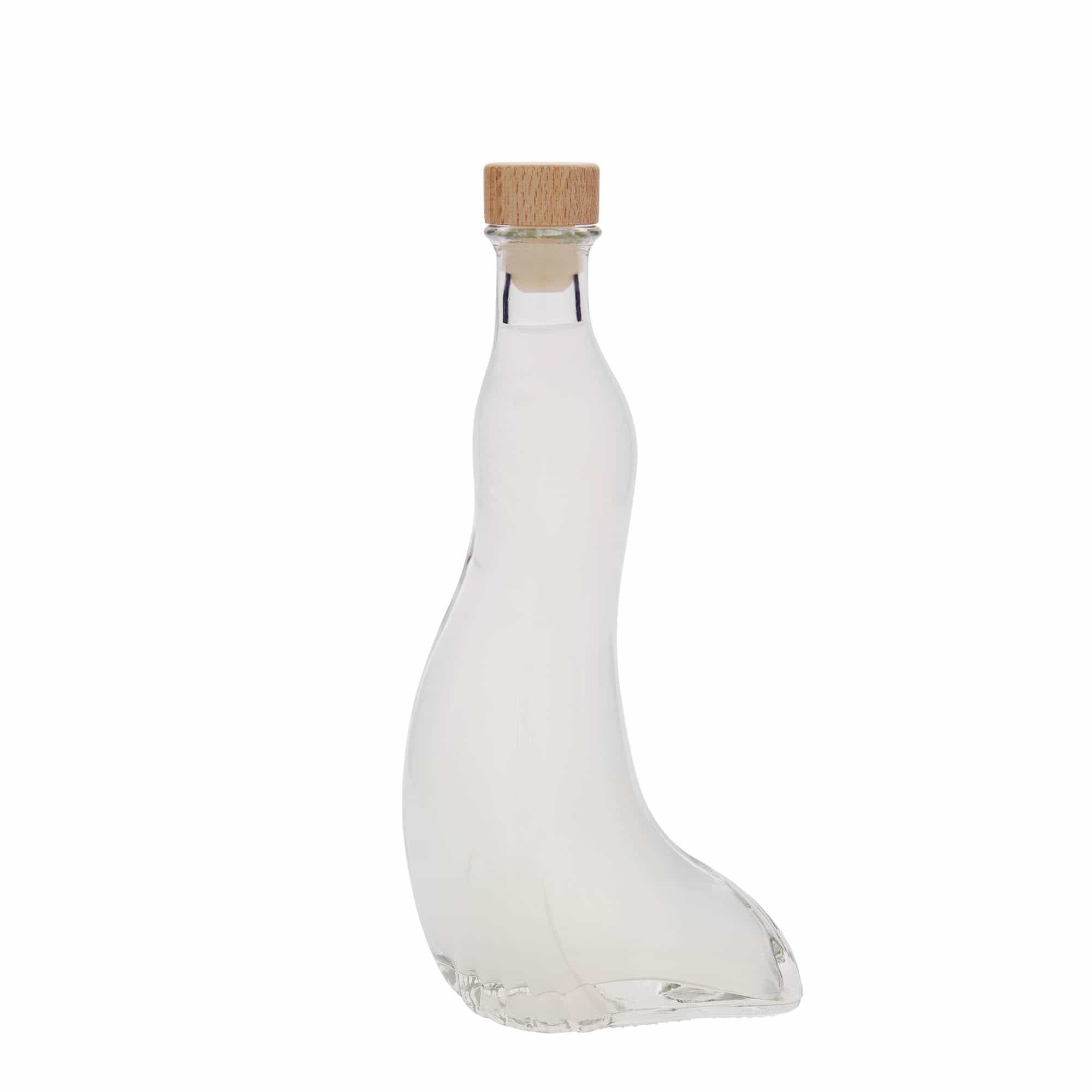 Botella de vidrio de 200 ml «Foca», boca: corcho