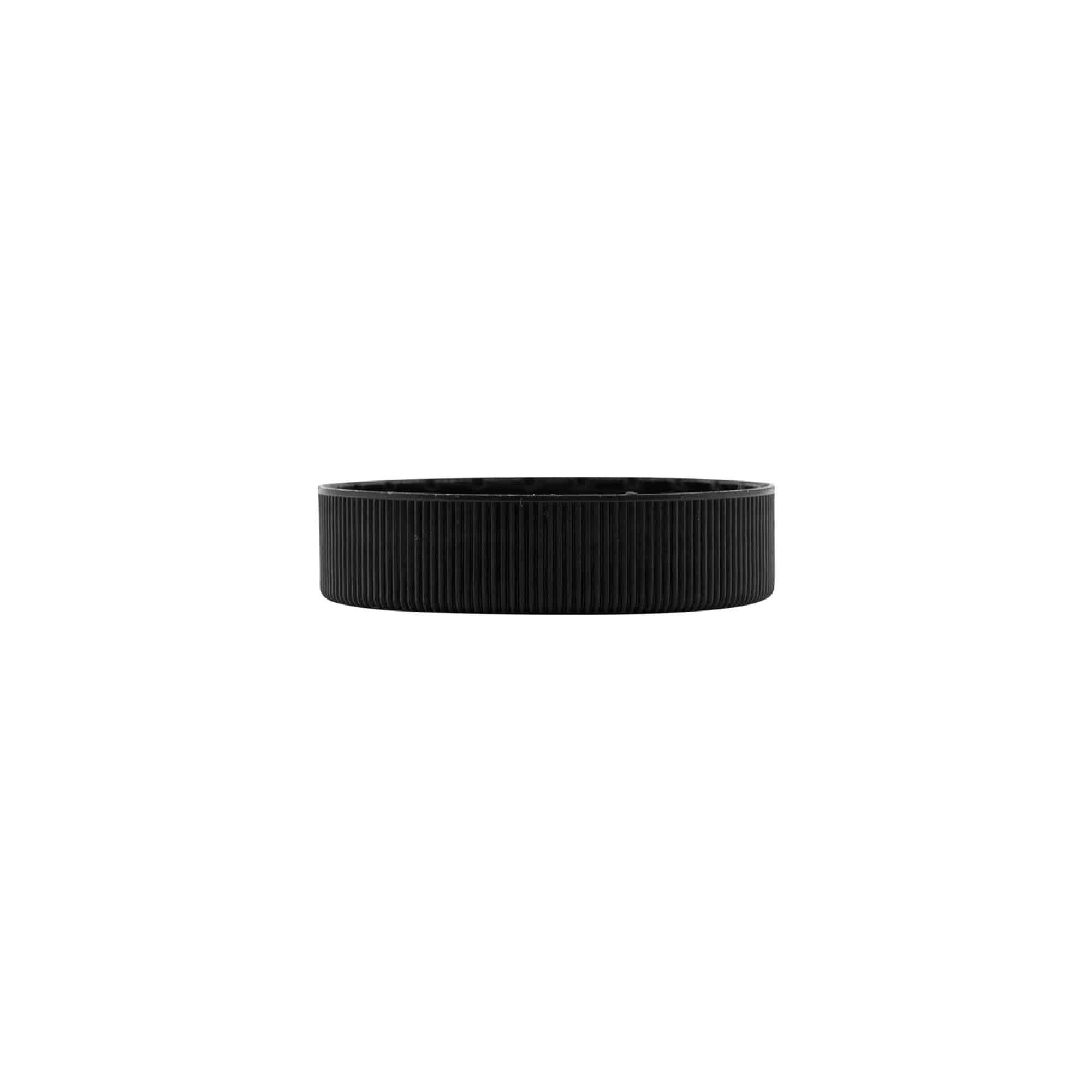 Tapa roscada con inserto de EPE, plástico PP, negro, para boca: DIN 60