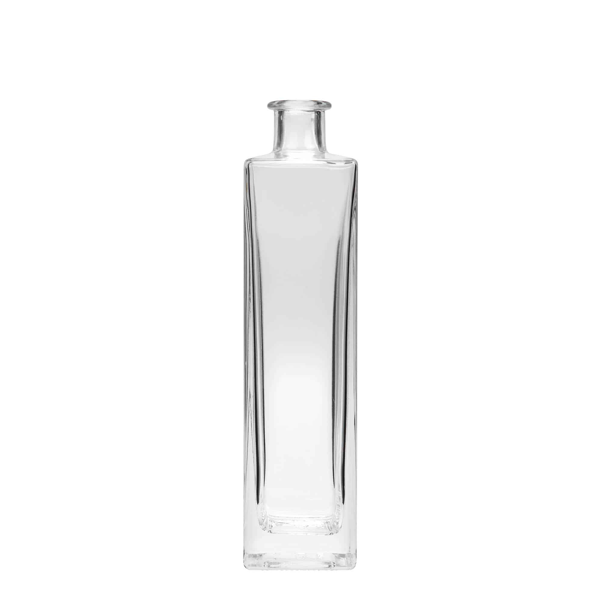 Botella de vidrio 'Rafaello' de 500 ml, cuadrada, boca: corcho Botella de vidrio 'Rafaello' de 500 ml, cuadrada, boca: corcho
