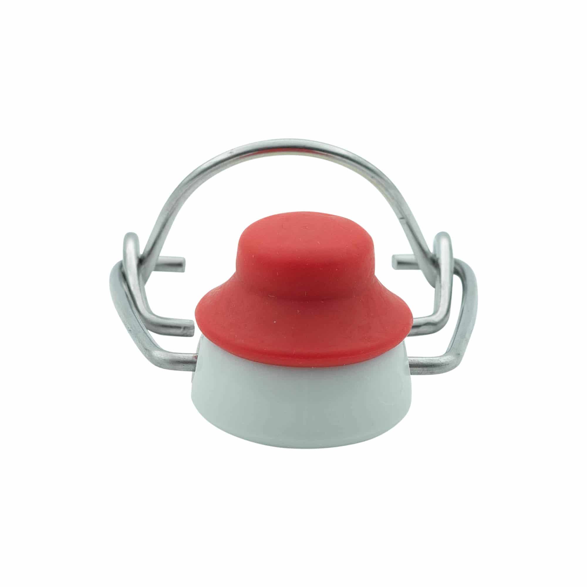 Tapón mecánico tamaño especial, plástico, rojo-blanco