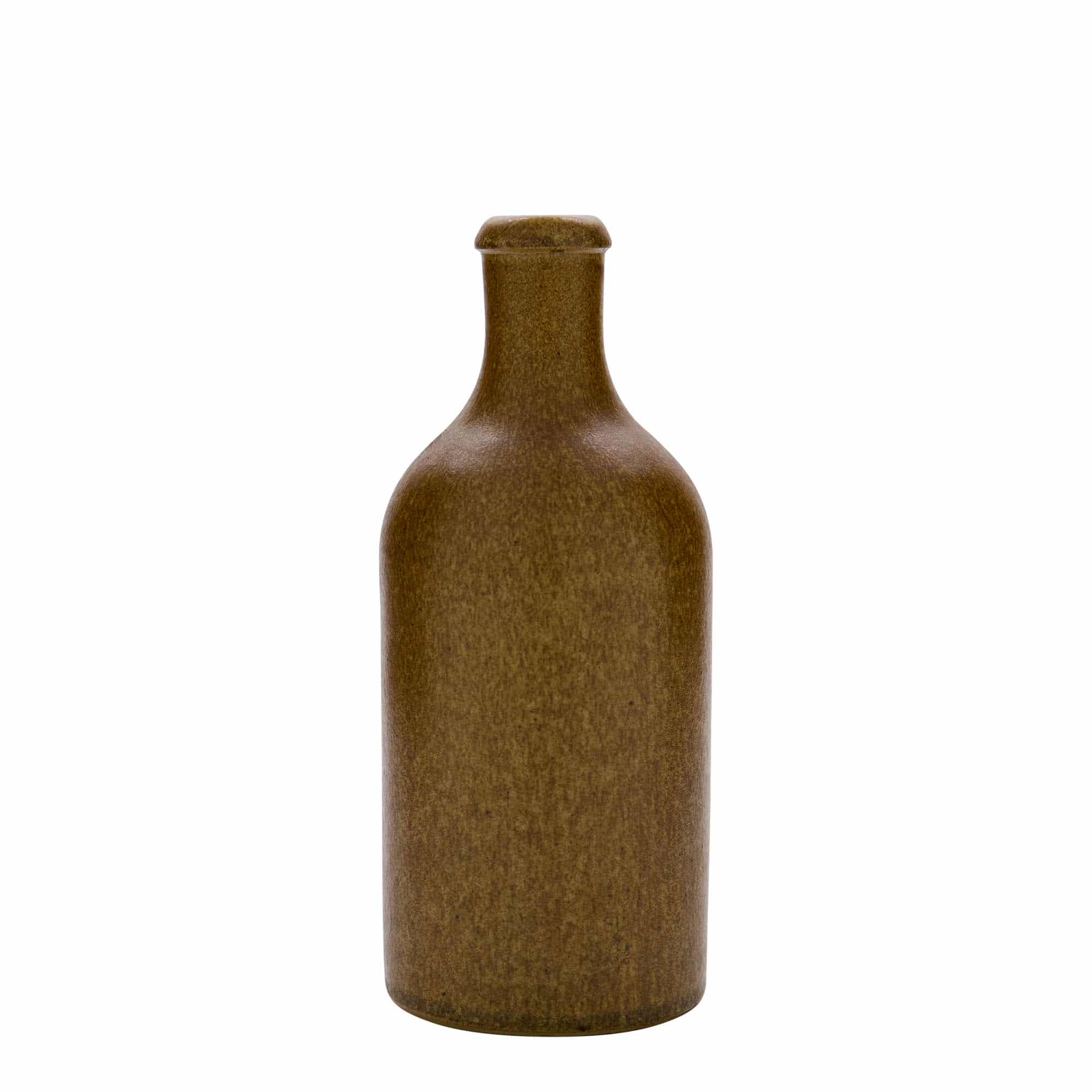 Jarra de barro de 500 ml, gres, marrón-cristal, boca: corcho