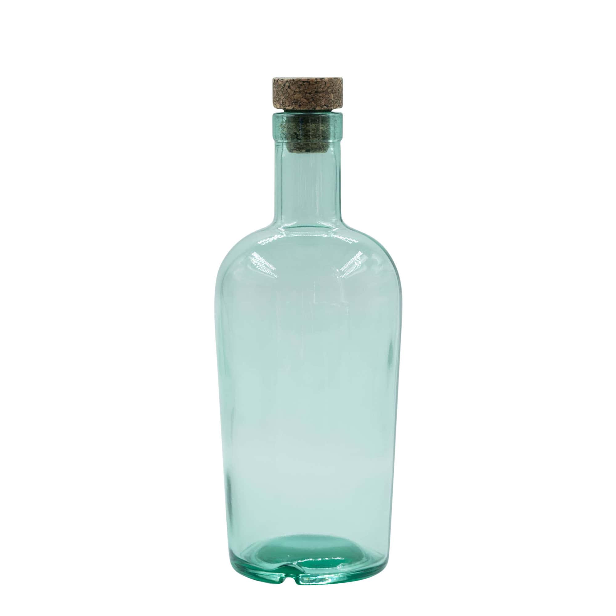 Botella de vidrio 'Teo Light' de 700 ml, boca: corcho