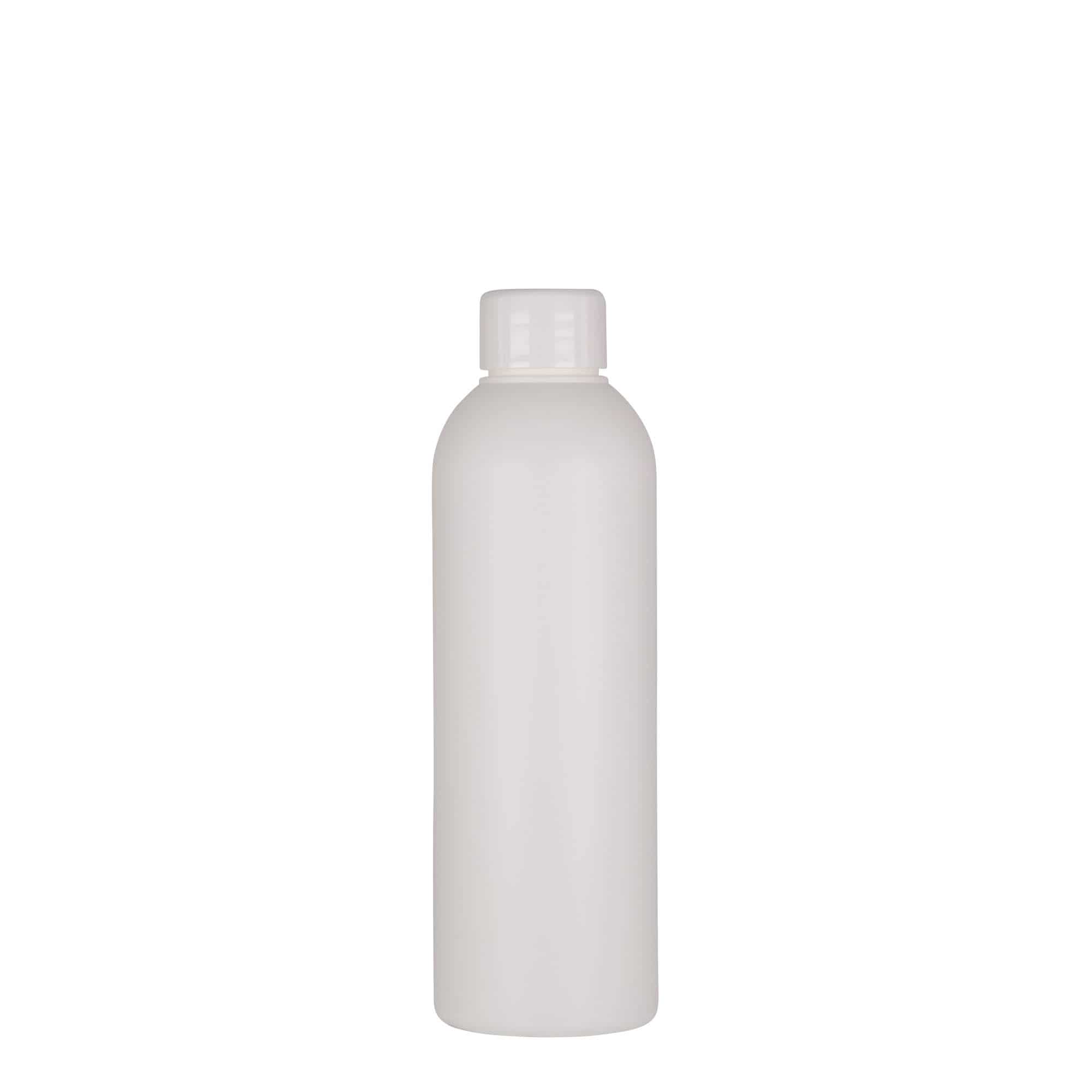 Botella de plástico 'Tuffy' de 200 ml, HDPE, blanco, boca: GPI 24/410