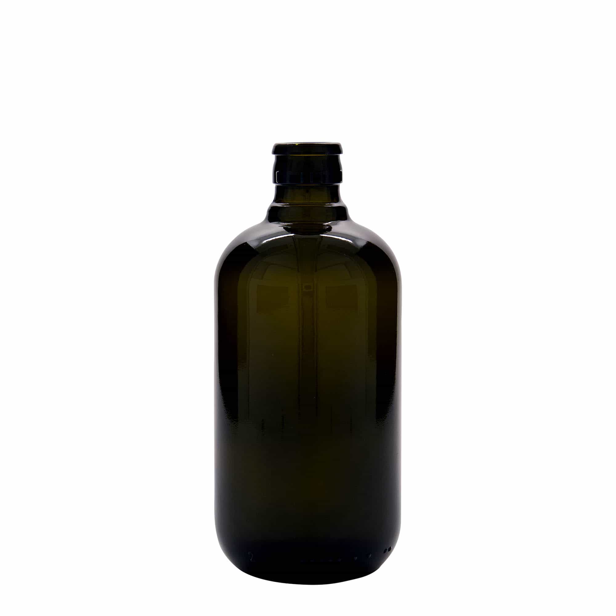 Aceitera/vinagrera 'Biolio' de 500 ml, vidrio, verde antiguo, boca: DOP