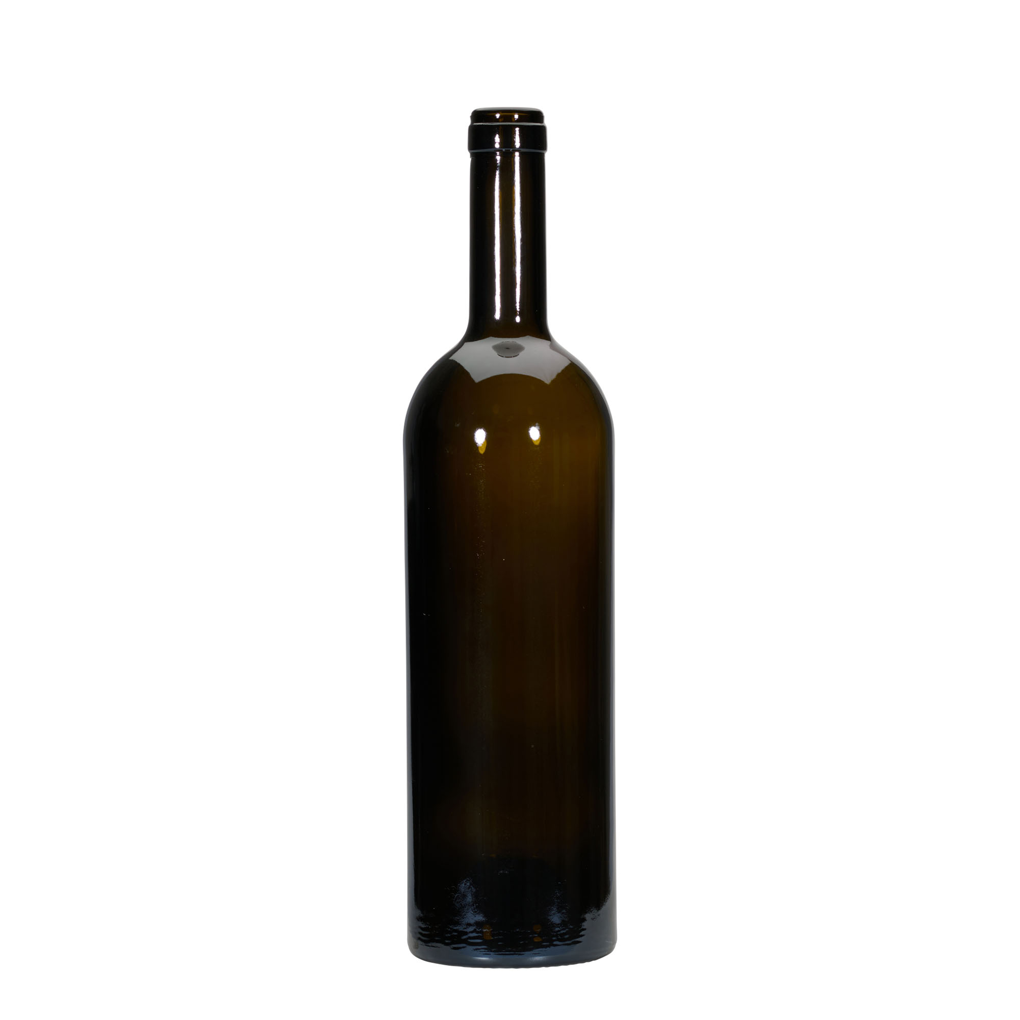 Botella de vino de 750 ml «Golia», verde antiguo, boca: corcho