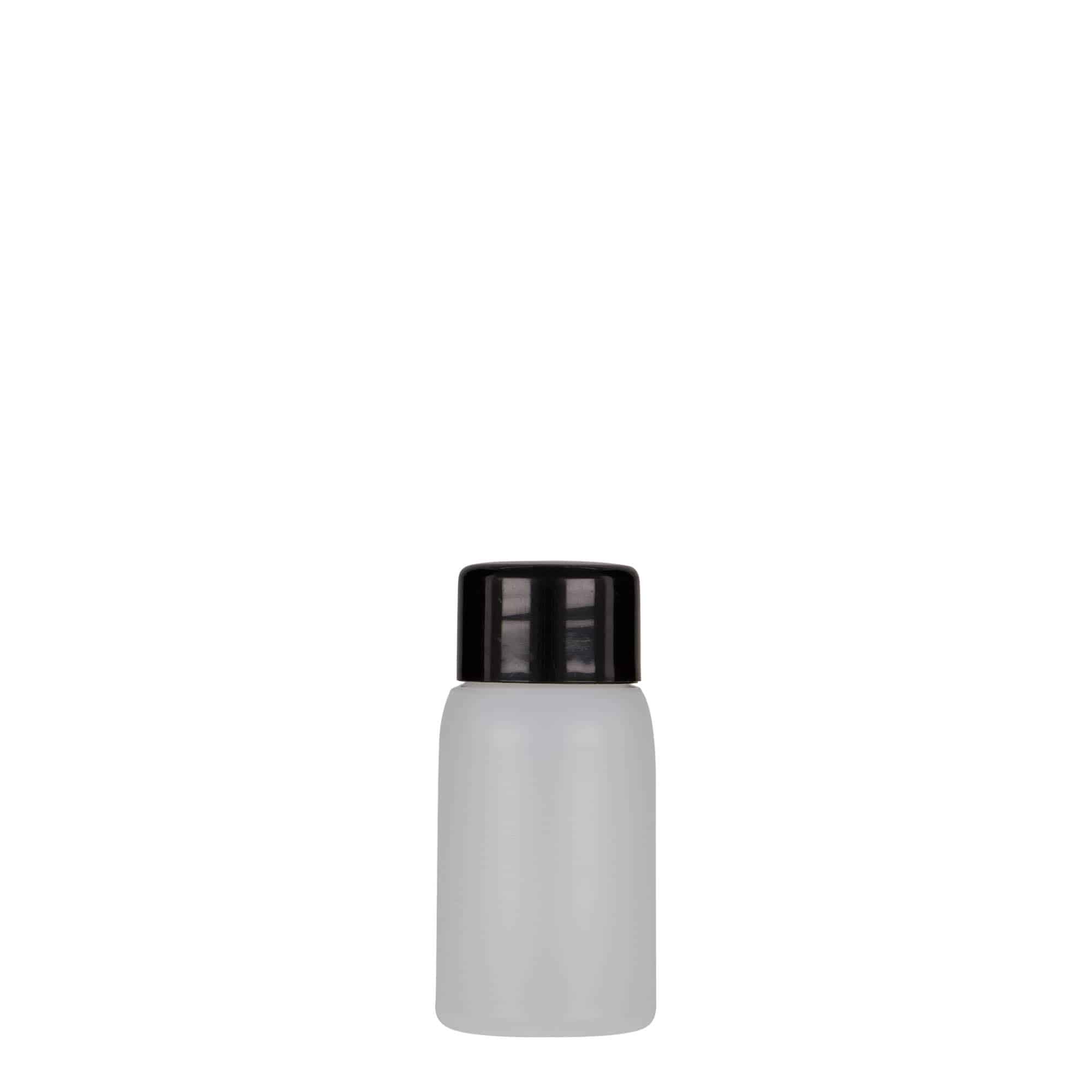 Botella de plástico de 30 ml 'Tuffy', HDPE, natural, boca: 24/410