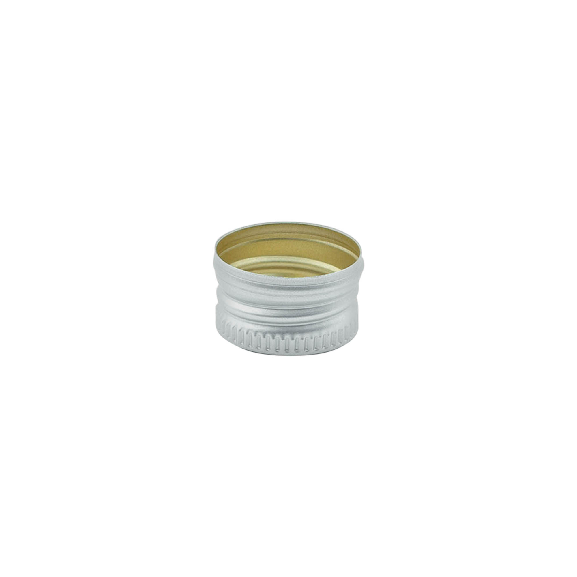 Tapa roscada, metal, plateada, para boquilla: PP 18