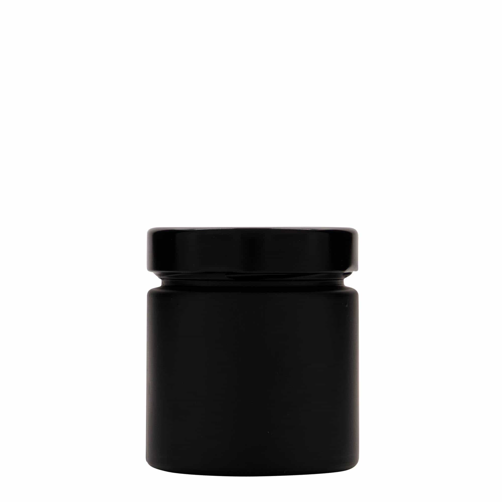 Tarro redondo 'Aurora' de 220 ml, negro, boca: Deep-Twist-Off (DTO 66)