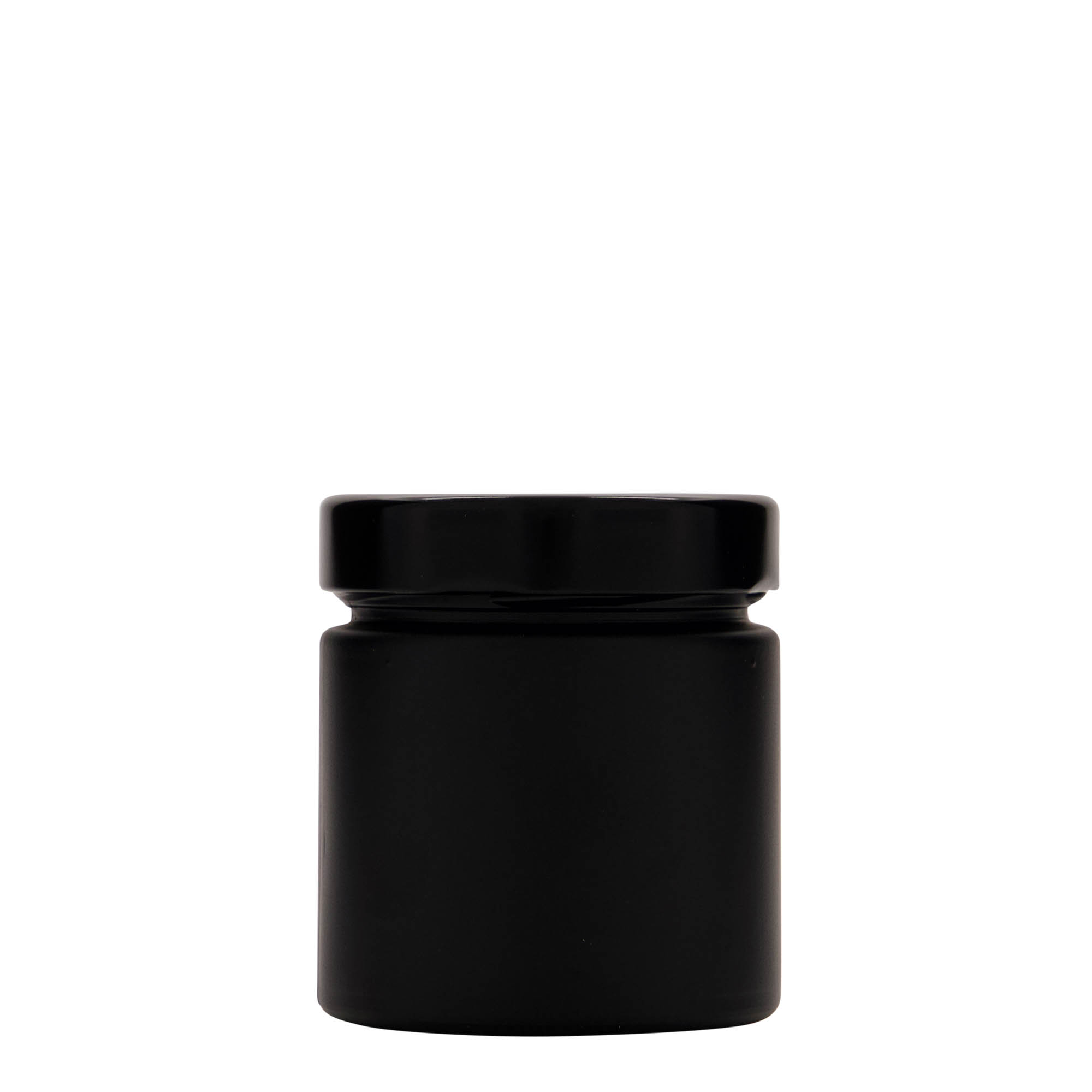 220 ml tarro redondo «Aurora», negro, boca: Deep-Twist-off (DTO 66)